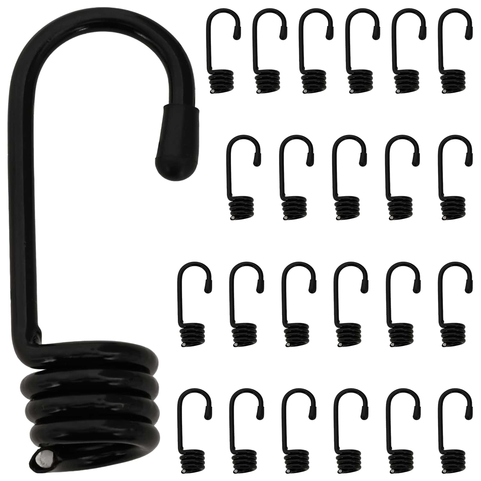 Ganci 24 pz Nero 10 mm x 5 cm Acciaio