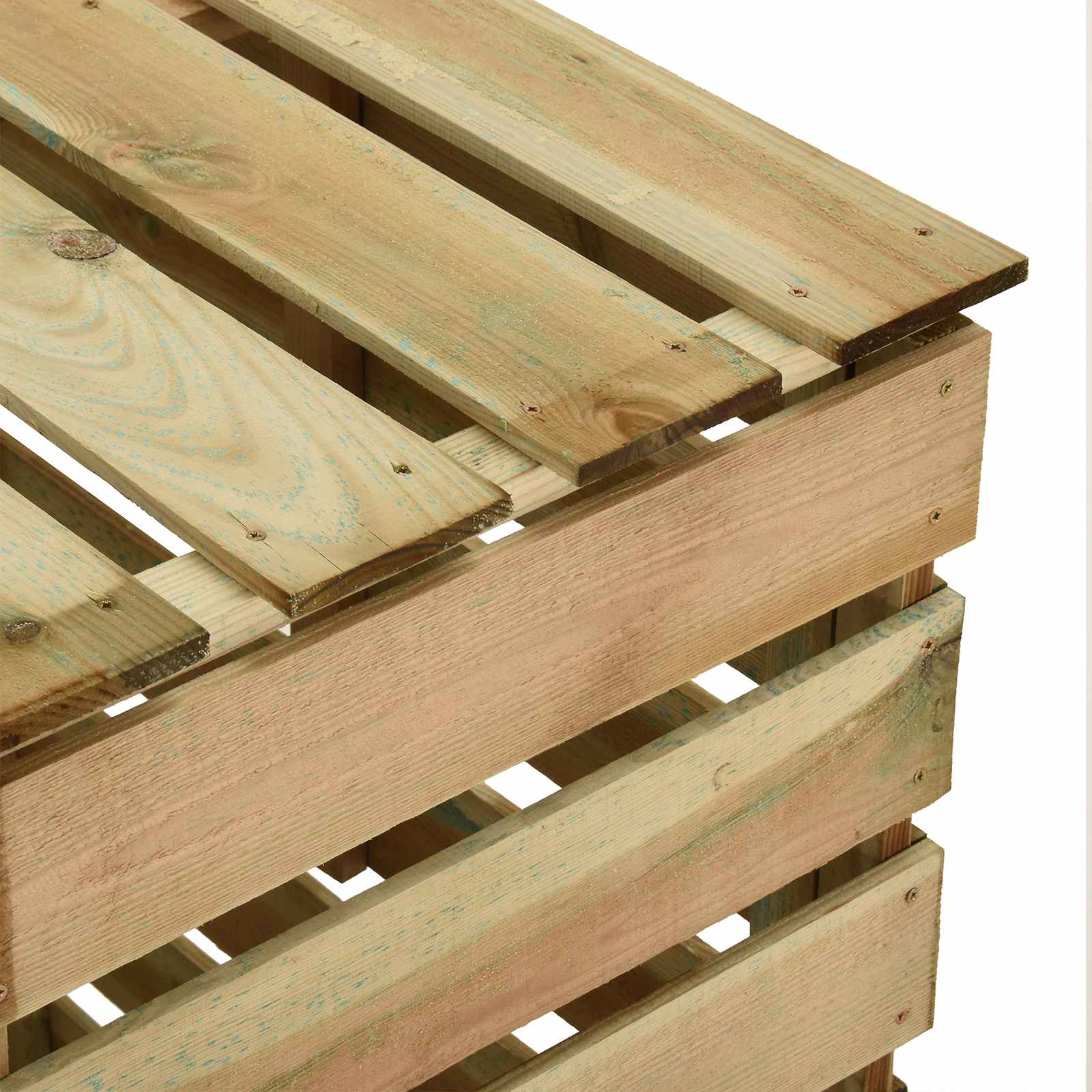 Compostiera da giardino a listelli Verde 106 x 58 x 110 cm
