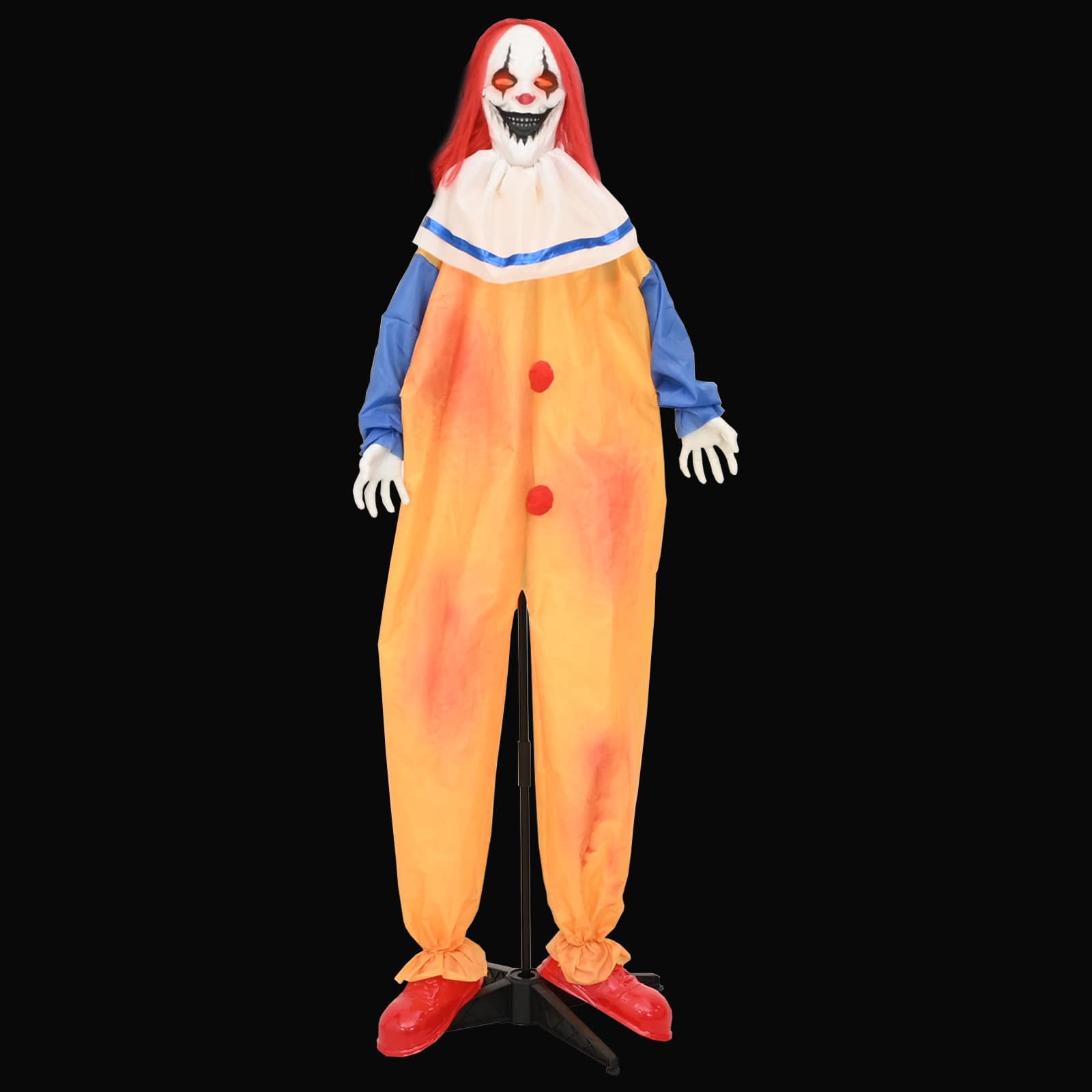 Clown spaventoso di Halloween SPOOKA Giallo e Blu