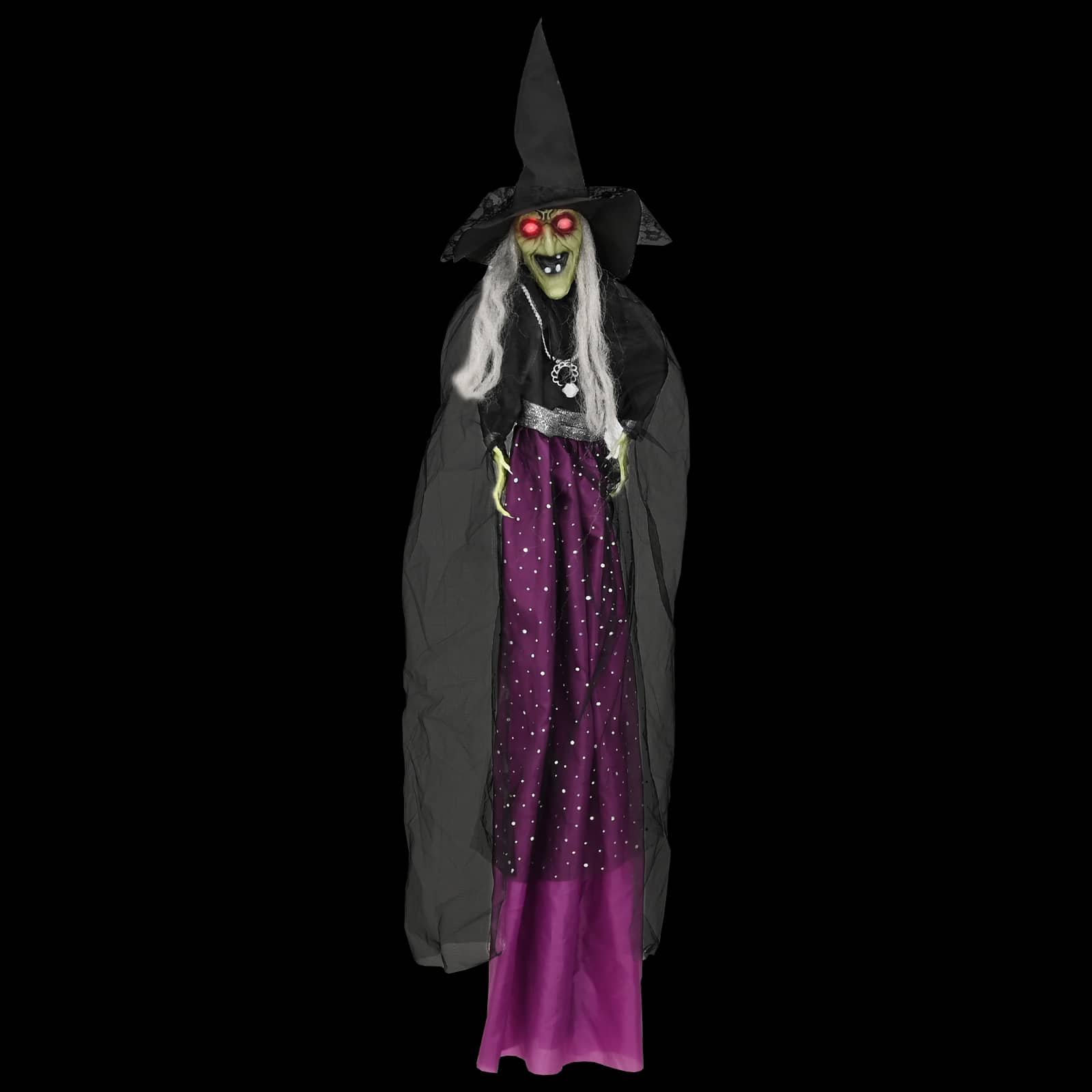 Strega di Halloween da appendere SPOOKA Viola 30 x 133 cm