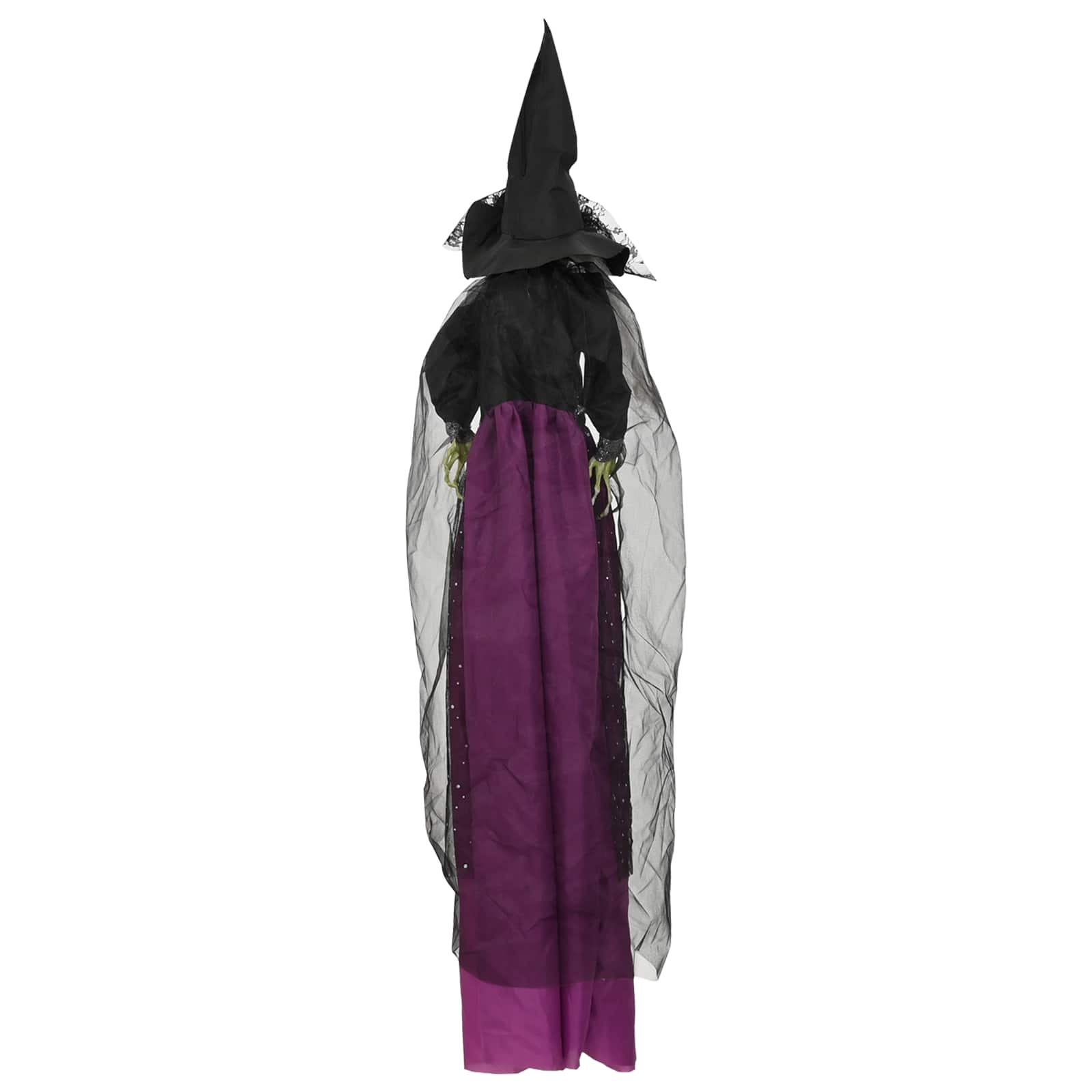 Strega di Halloween da appendere SPOOKA Viola 30 x 133 cm