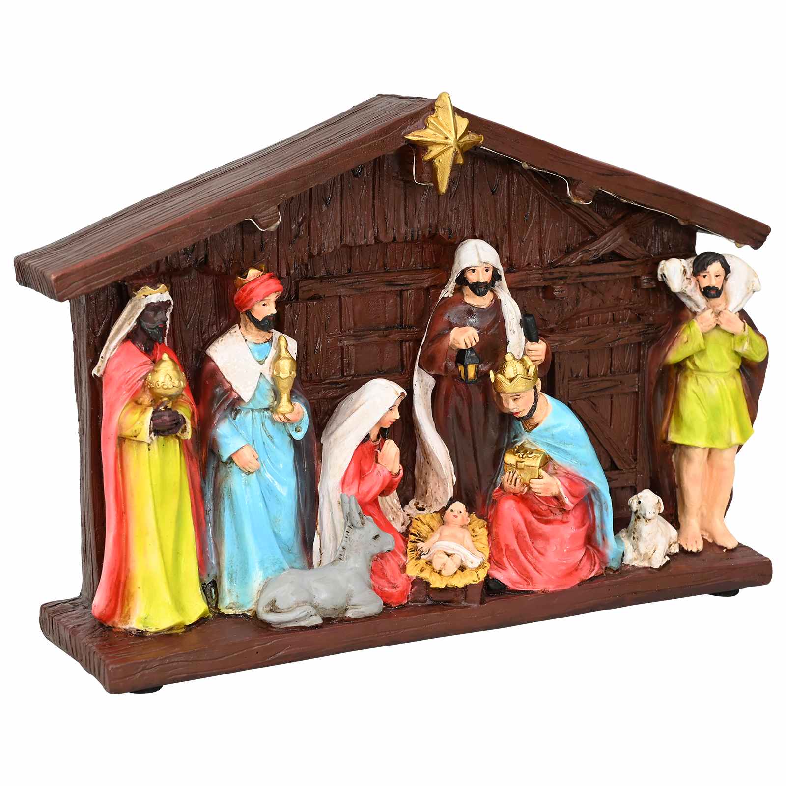 Presepio di Natale SALO 31 x 7,5 x 21,5 cm Resina Multicolore