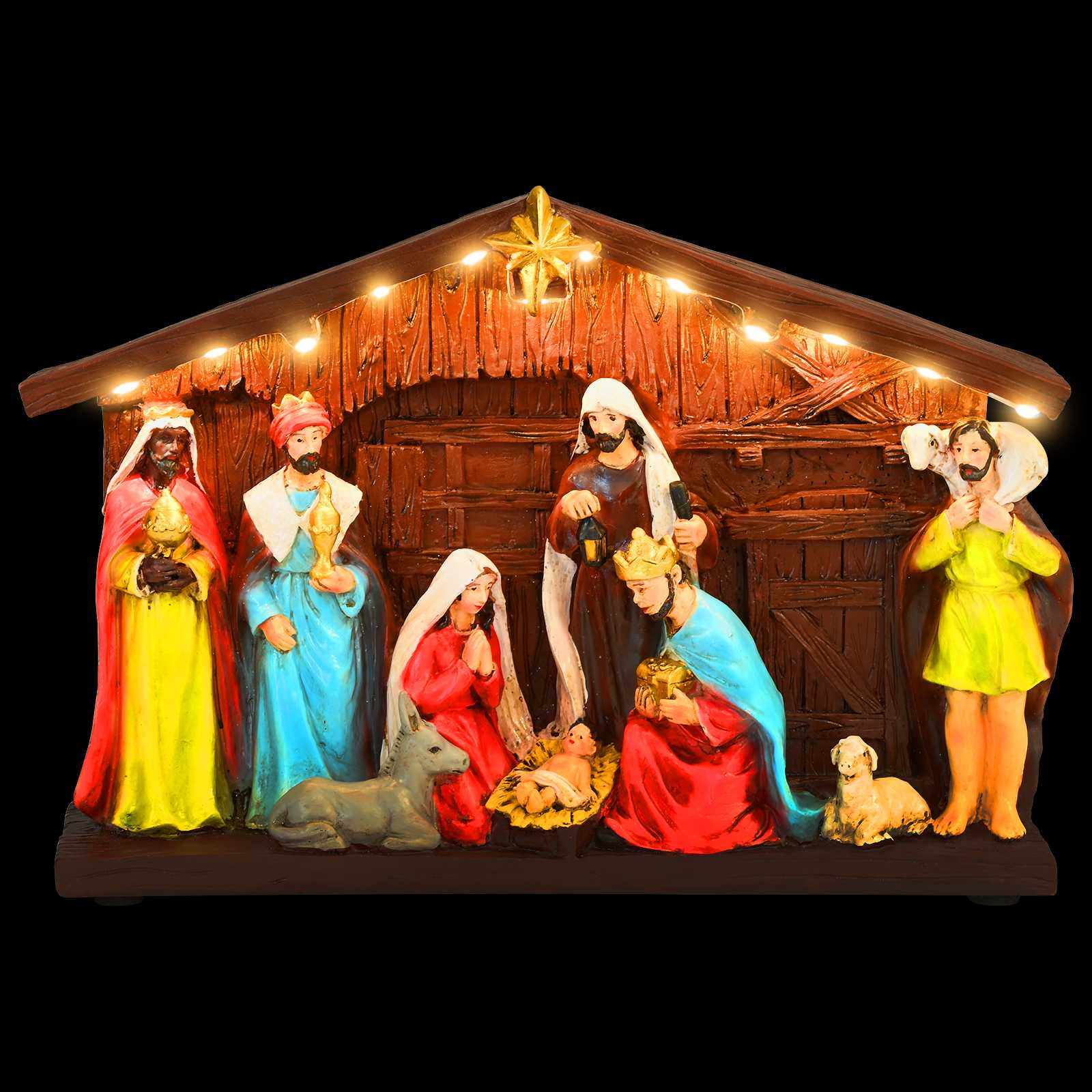 Presepio di Natale SALO 31 x 7,5 x 21,5 cm Resina Multicolore