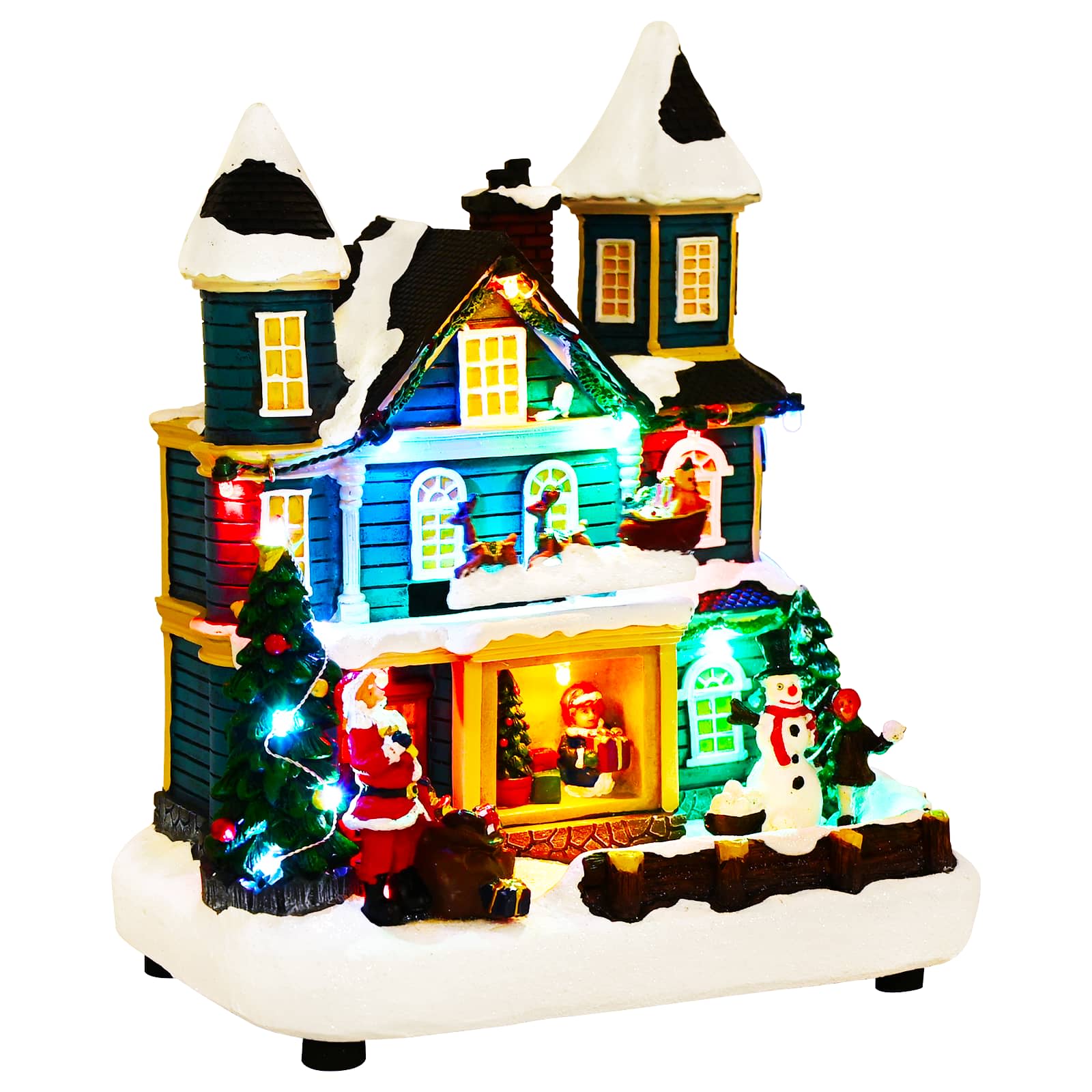 Villaggio di Natale con slitta SALO 19 x 13 x 24 cm Resina