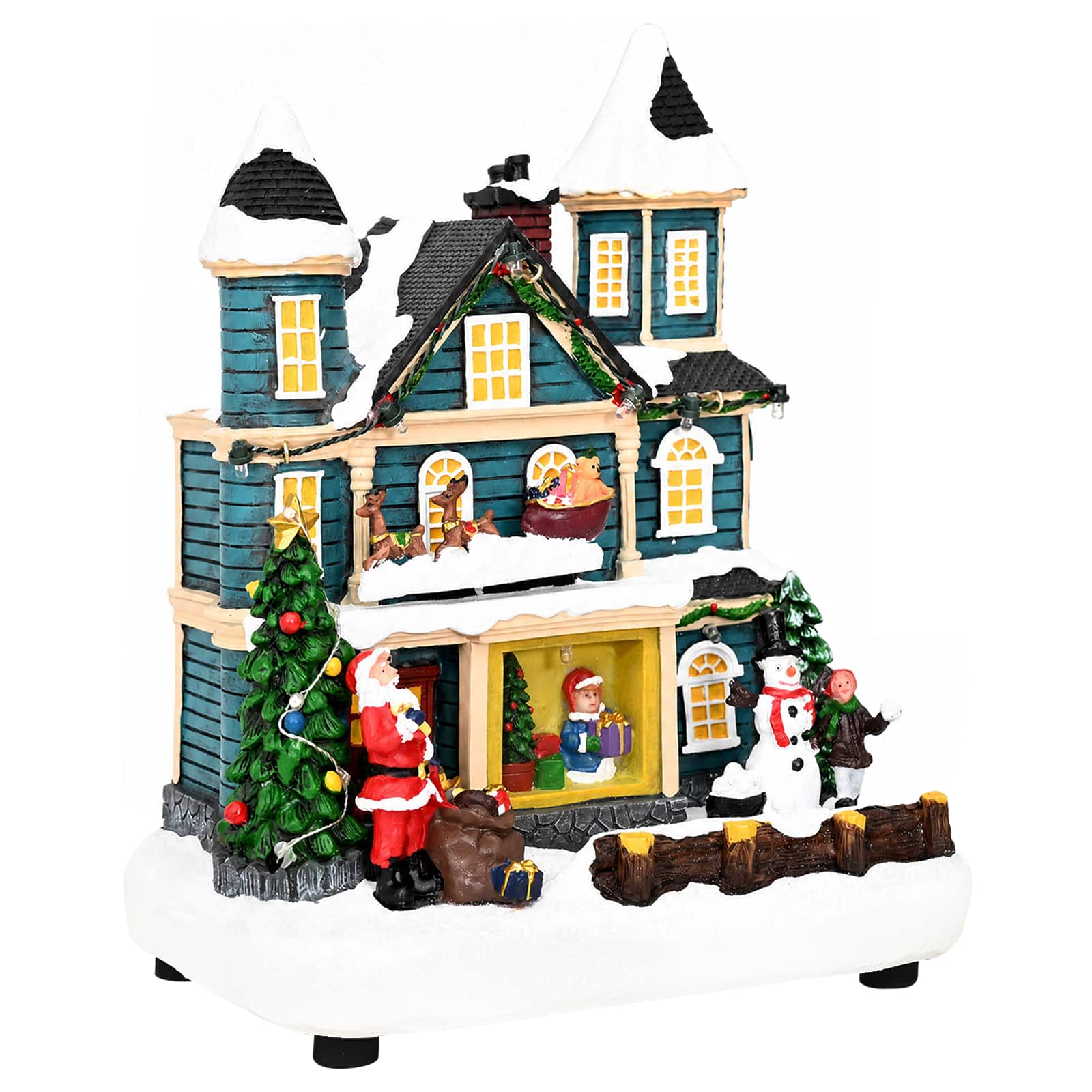 Villaggio di Natale con slitta SALO 19 x 13 x 24 cm Resina