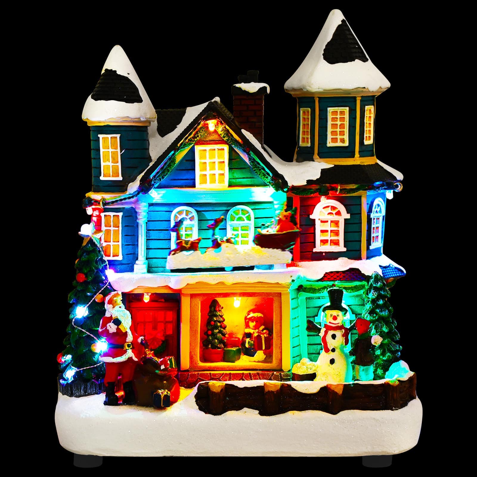 Villaggio di Natale con slitta SALO 19 x 13 x 24 cm Resina
