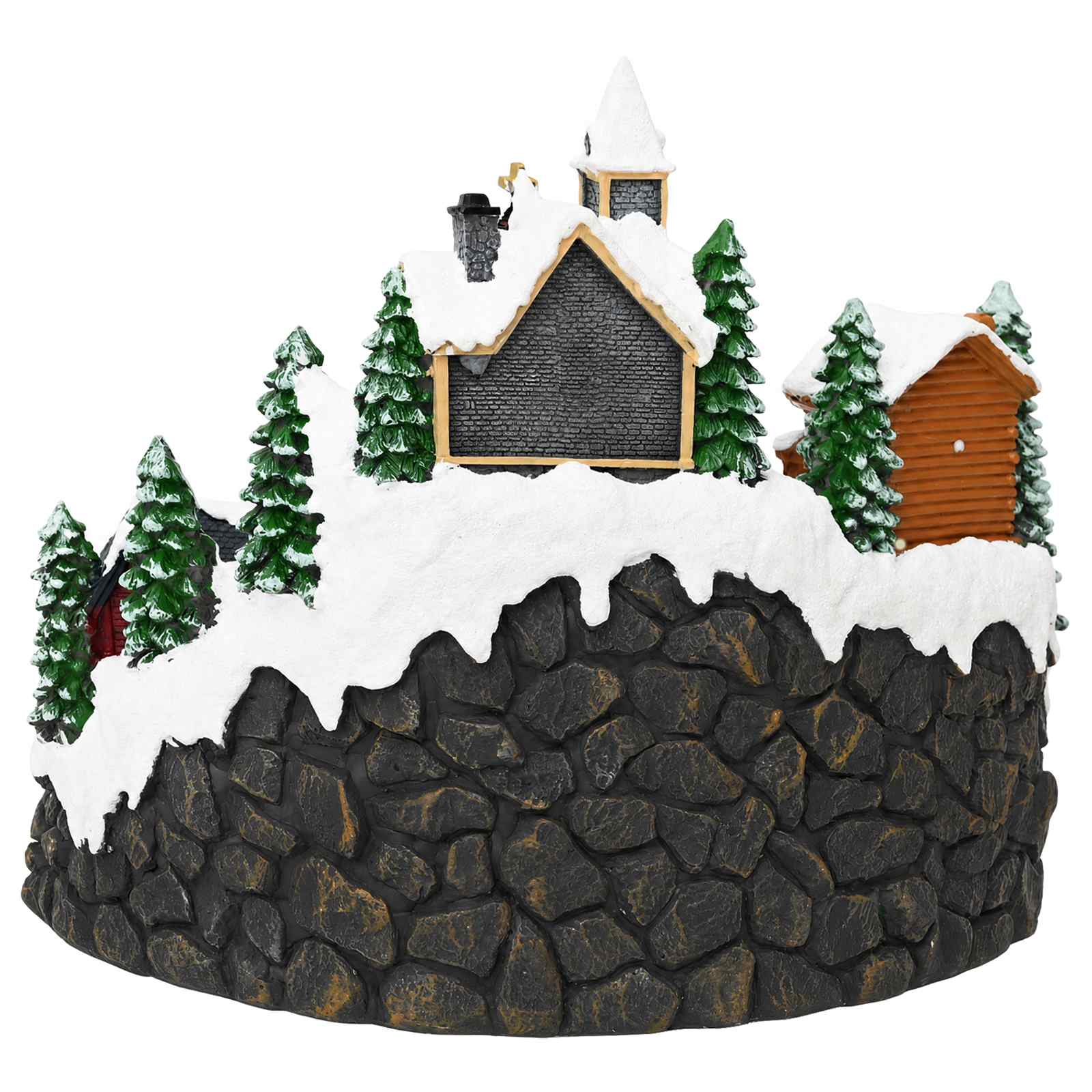 Villaggio di Natale con treno SALO 25,5 x 20 x 23 cm Resina