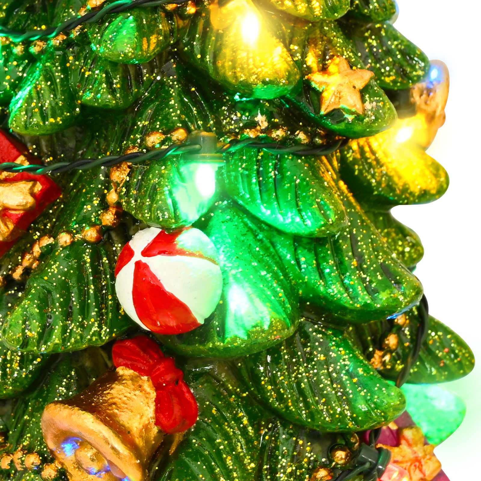 Albero di Natale con luci SALO 16,5 x 15,5 x 40 cm Resina Verde