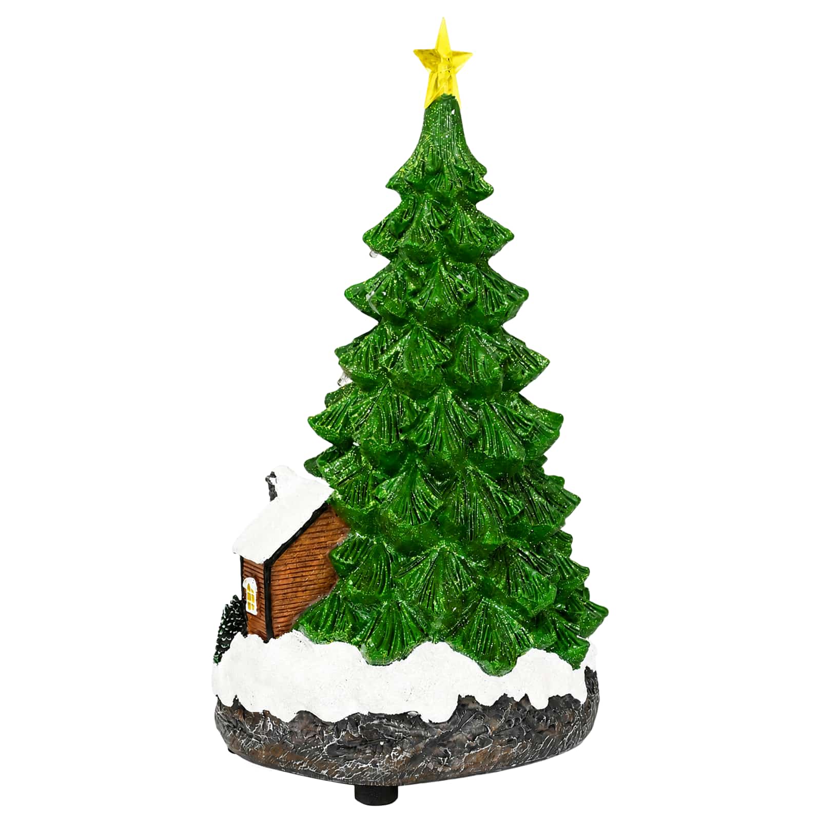 Albero di Natale musicale SALO 16 x 15 x 27,5 cm Resina Verde
