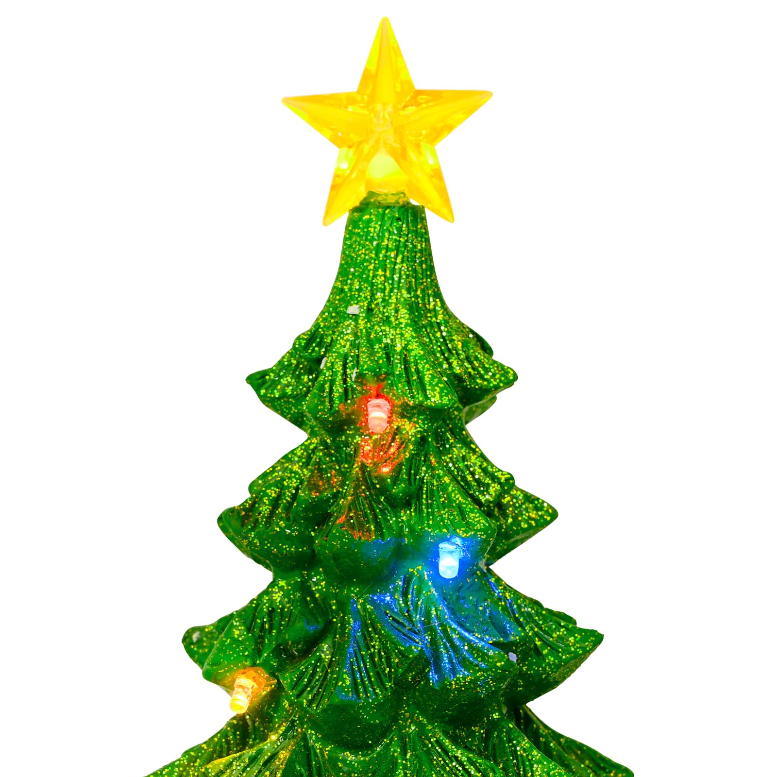 Albero di Natale musicale SALO 16 x 15 x 27,5 cm Resina Verde
