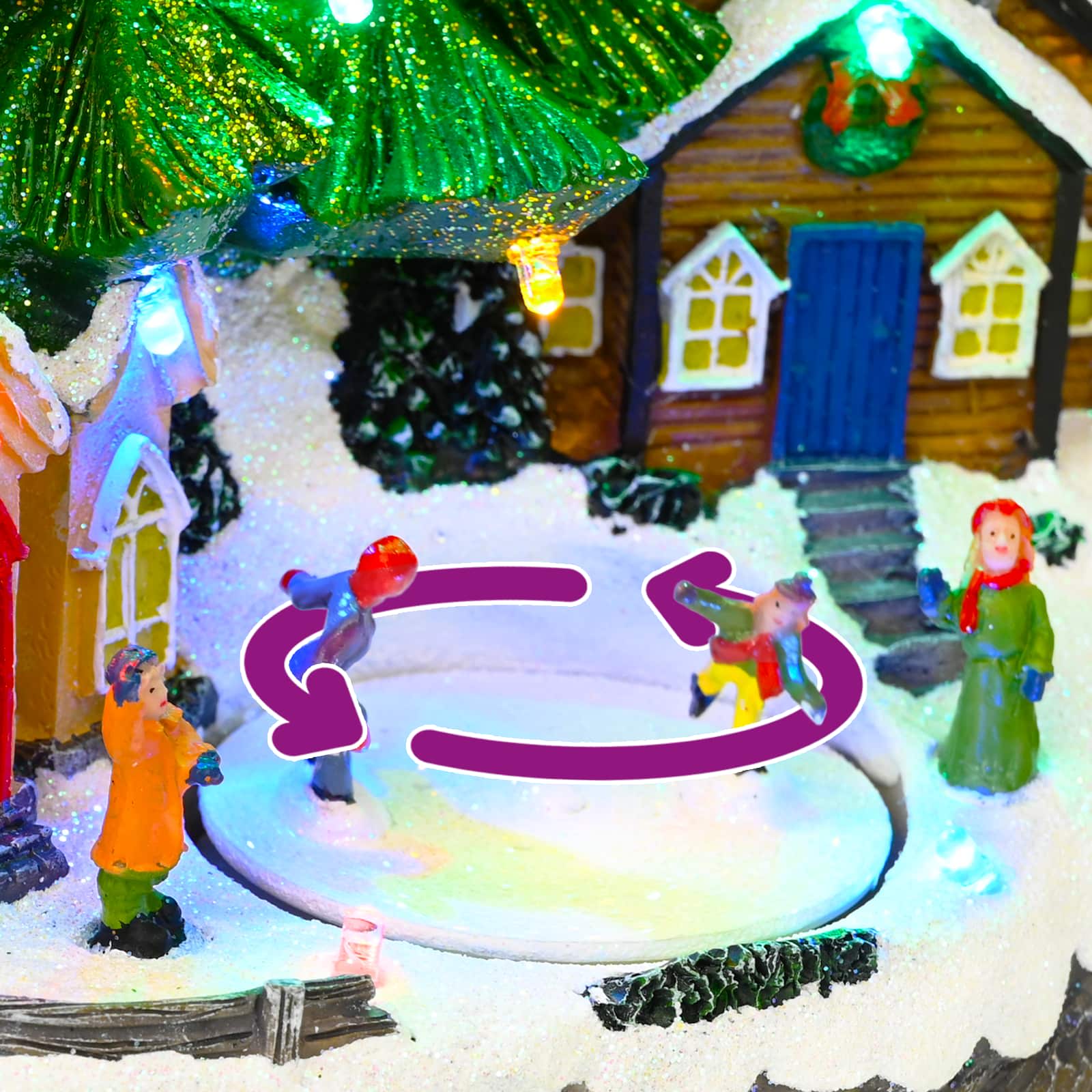 Albero di Natale musicale SALO 16 x 15 x 27,5 cm Resina Verde