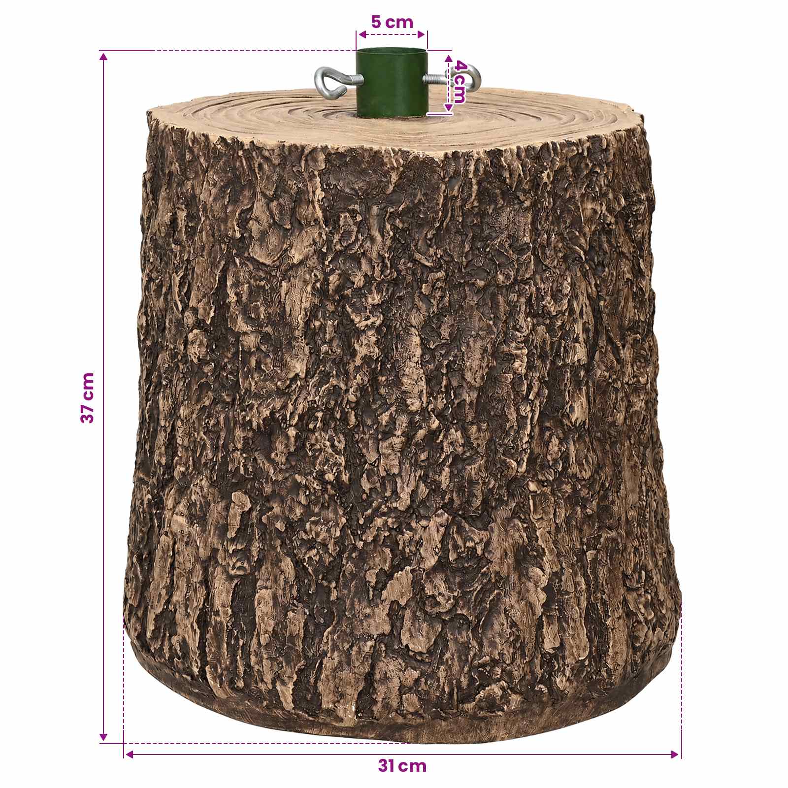 Supporto per Albero di Natale a Forma di Tronco Ø 31 x 37 cm