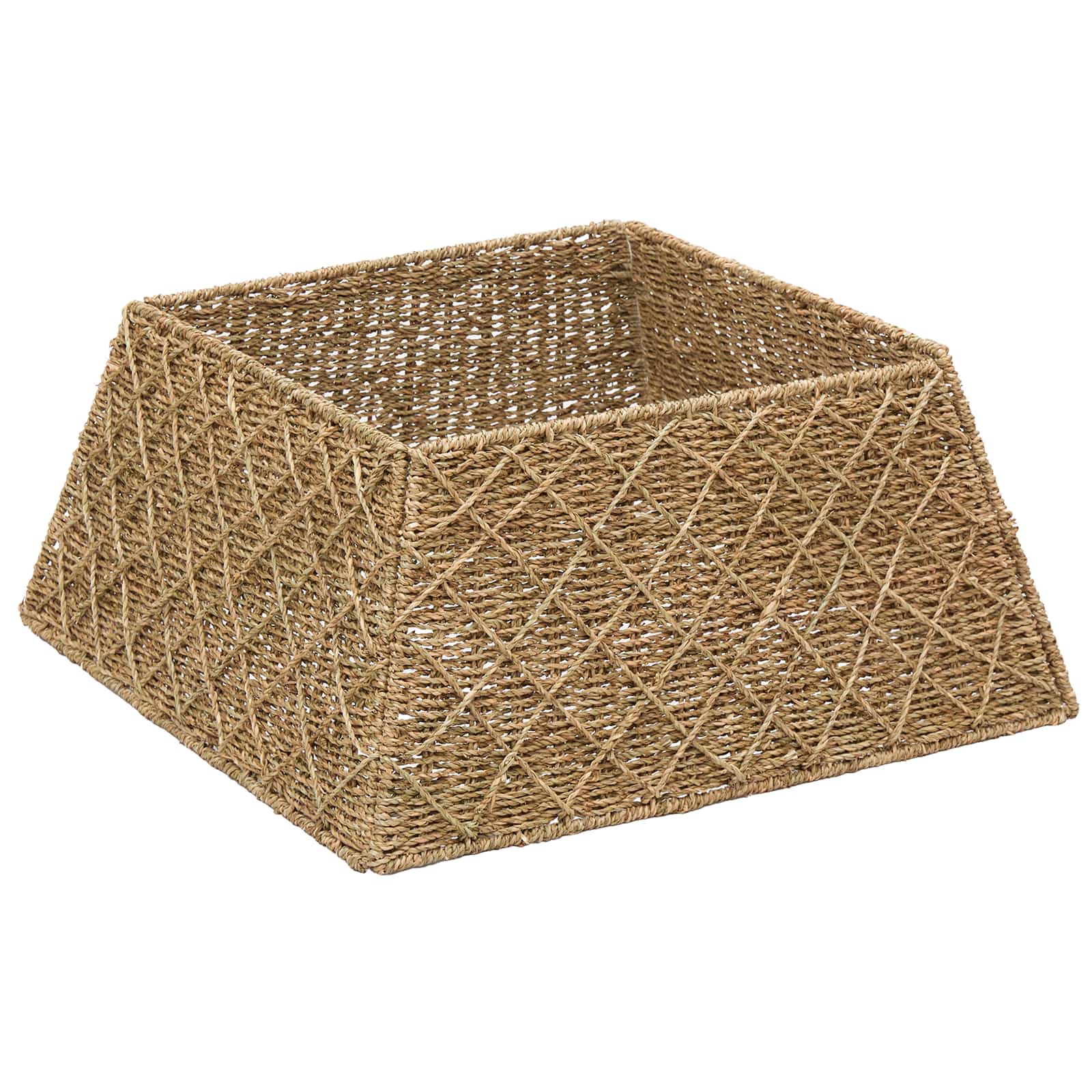 Collare per Albero di Natale Quadrato Naturale 70 x 70 x 28 cm