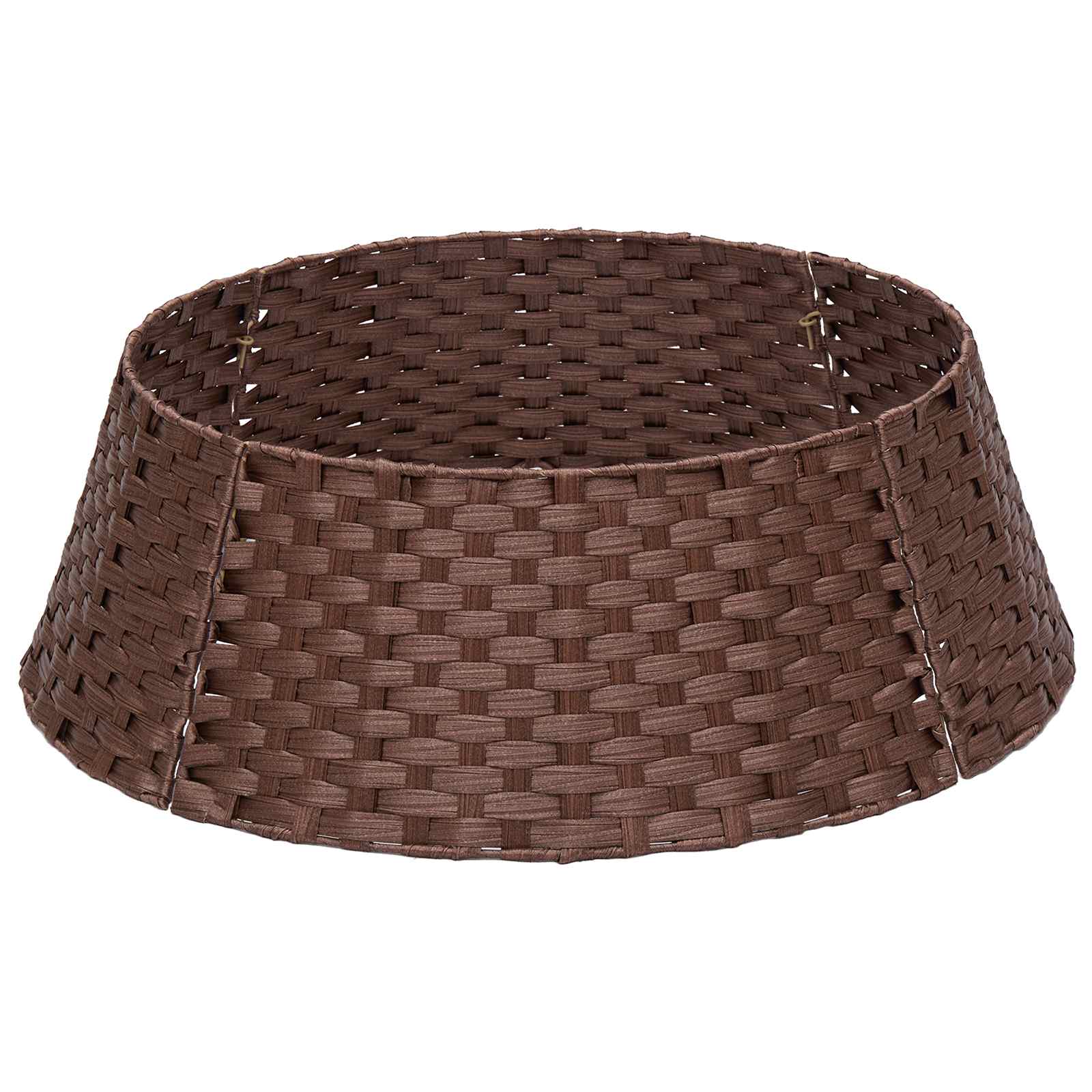 Collare per Albero di Natale Rotondo Marrone Scuro Ø 90 x 28 cm