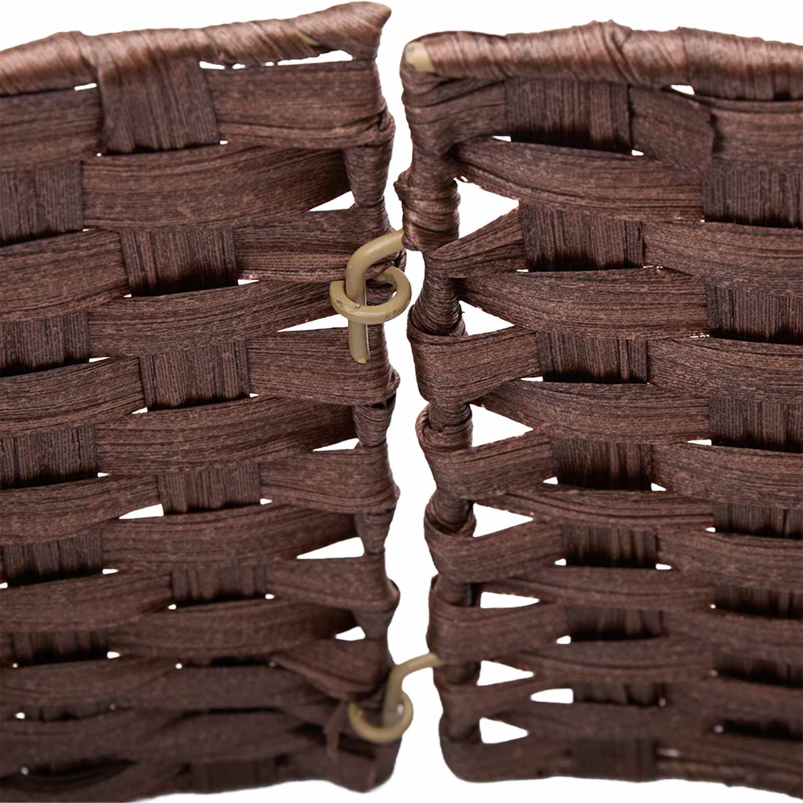 Collare per Albero di Natale Rotondo Marrone Scuro polyrattan