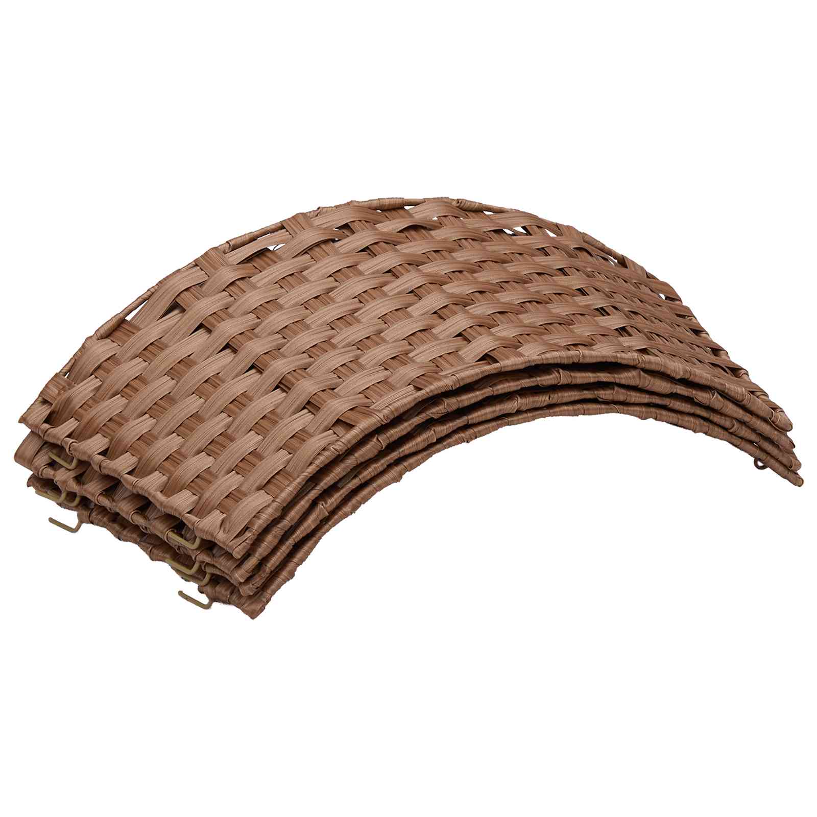 Collare per Albero di Natale Rotondo Marrone Chiaro polyrattan