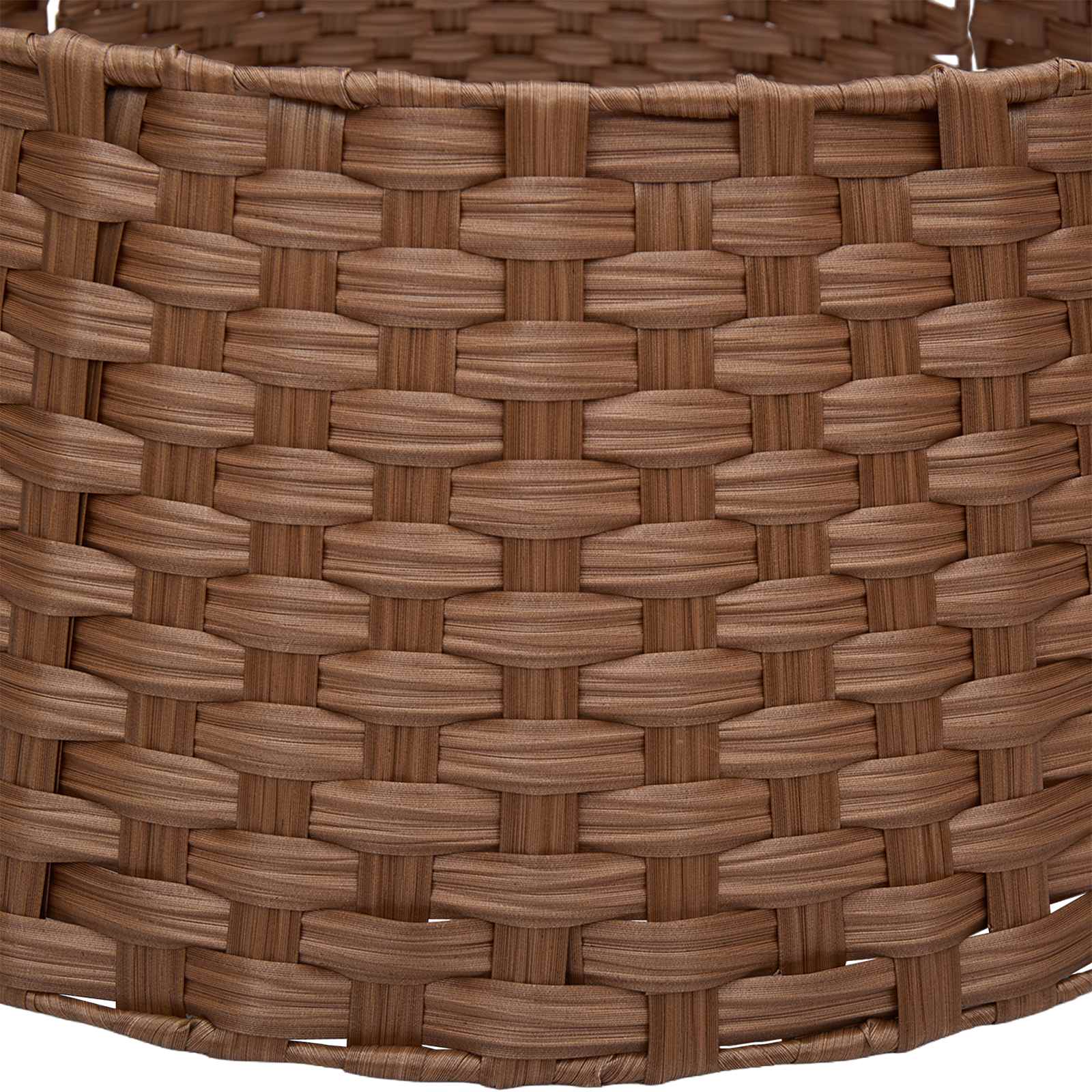 Collare per Albero di Natale Rotondo Marrone Chiaro polyrattan