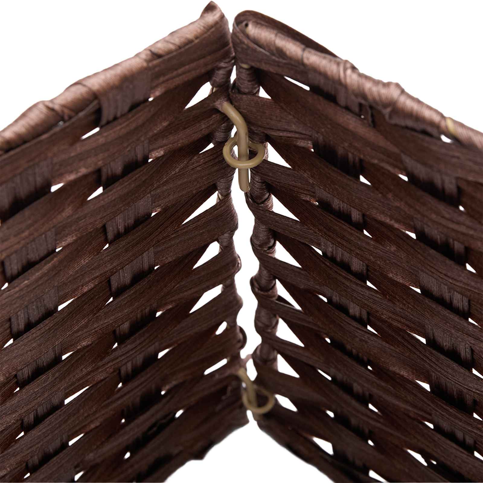 Collare per Albero di Natale Quadrato Marrone Scuro polyrattan