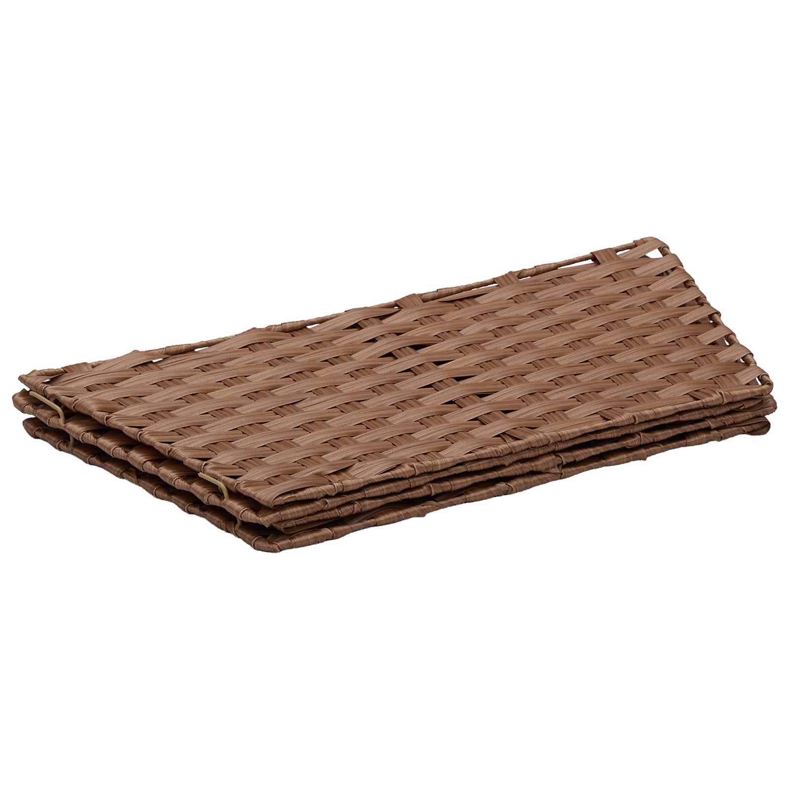 Collare per Albero di Natale Quadrato Marrone Chiaro polyrattan