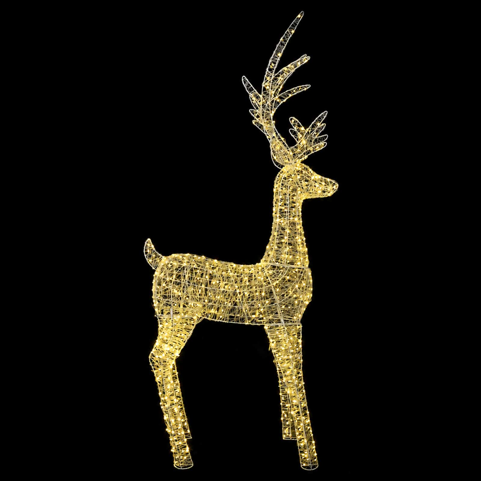 Renna di Natale luminosa a LED 1000 LED Bianco caldo