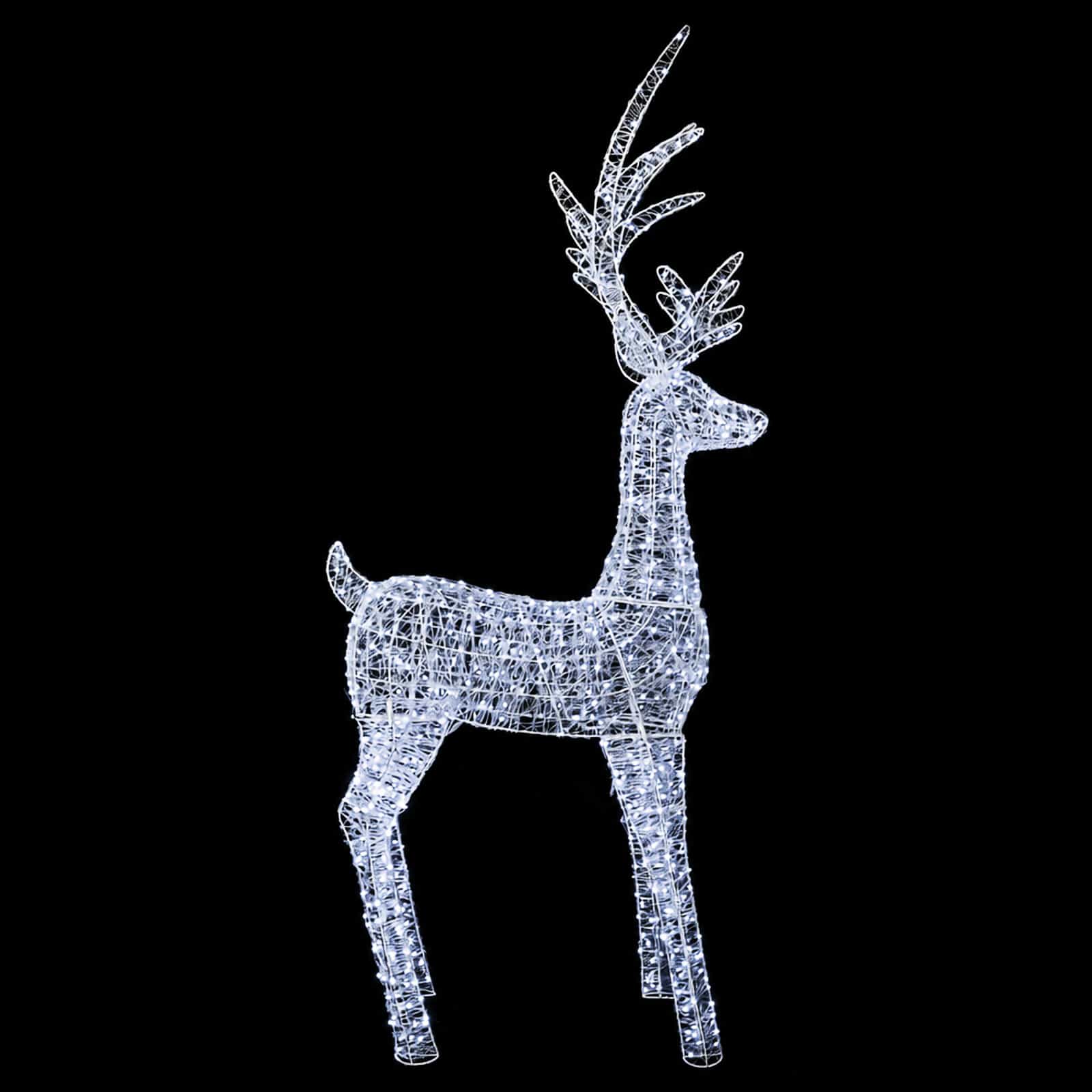 Renna di Natale luminosa a LED 1000 LED Bianco