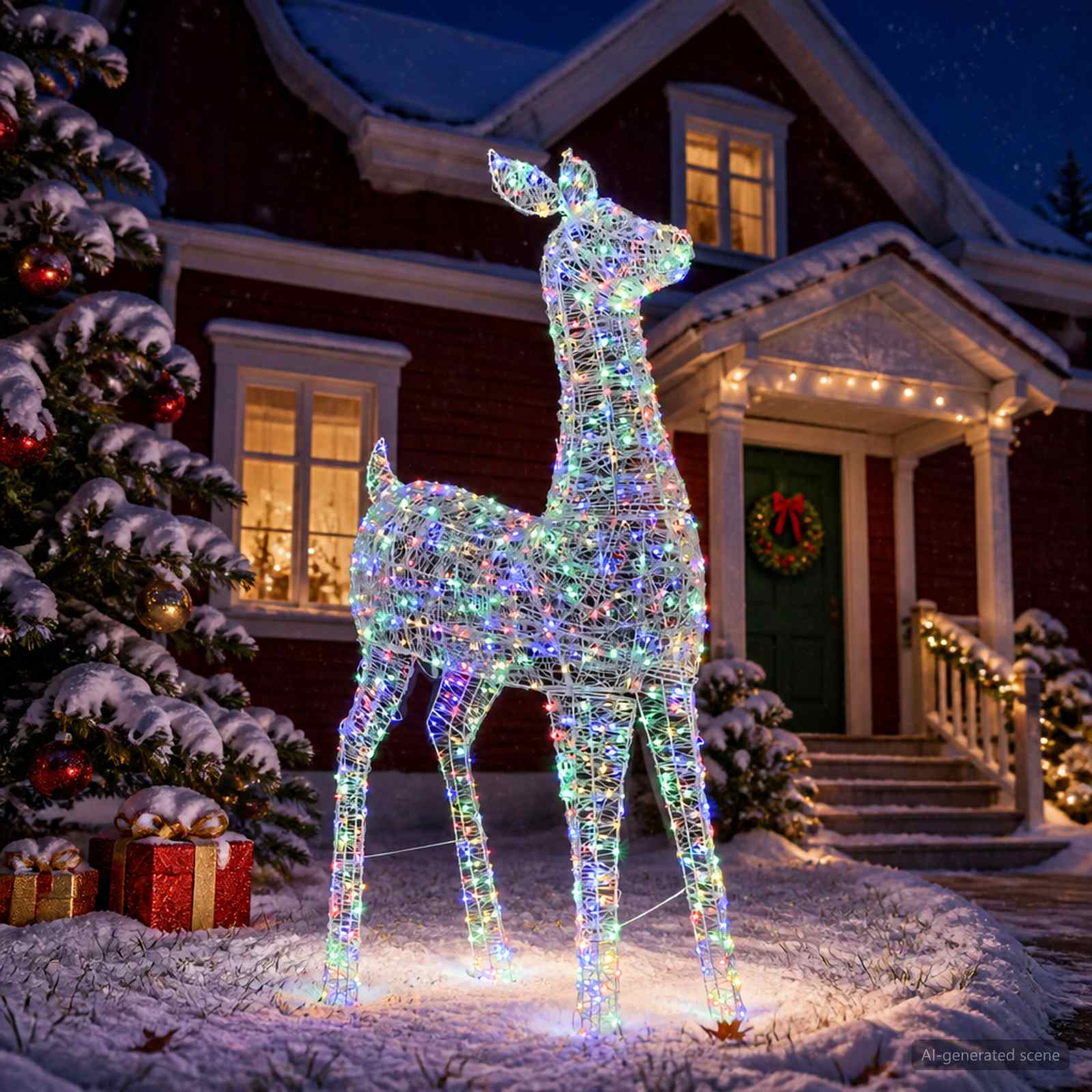 Renna di Natale luminosa a LED LOVIISA 900 LED Multicolore