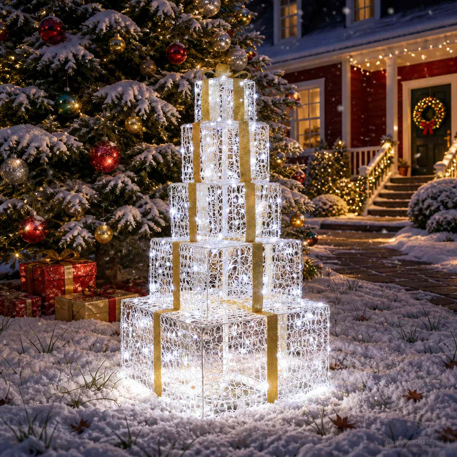 Pacchi regalo di Natale impilabili con LED 250 LED