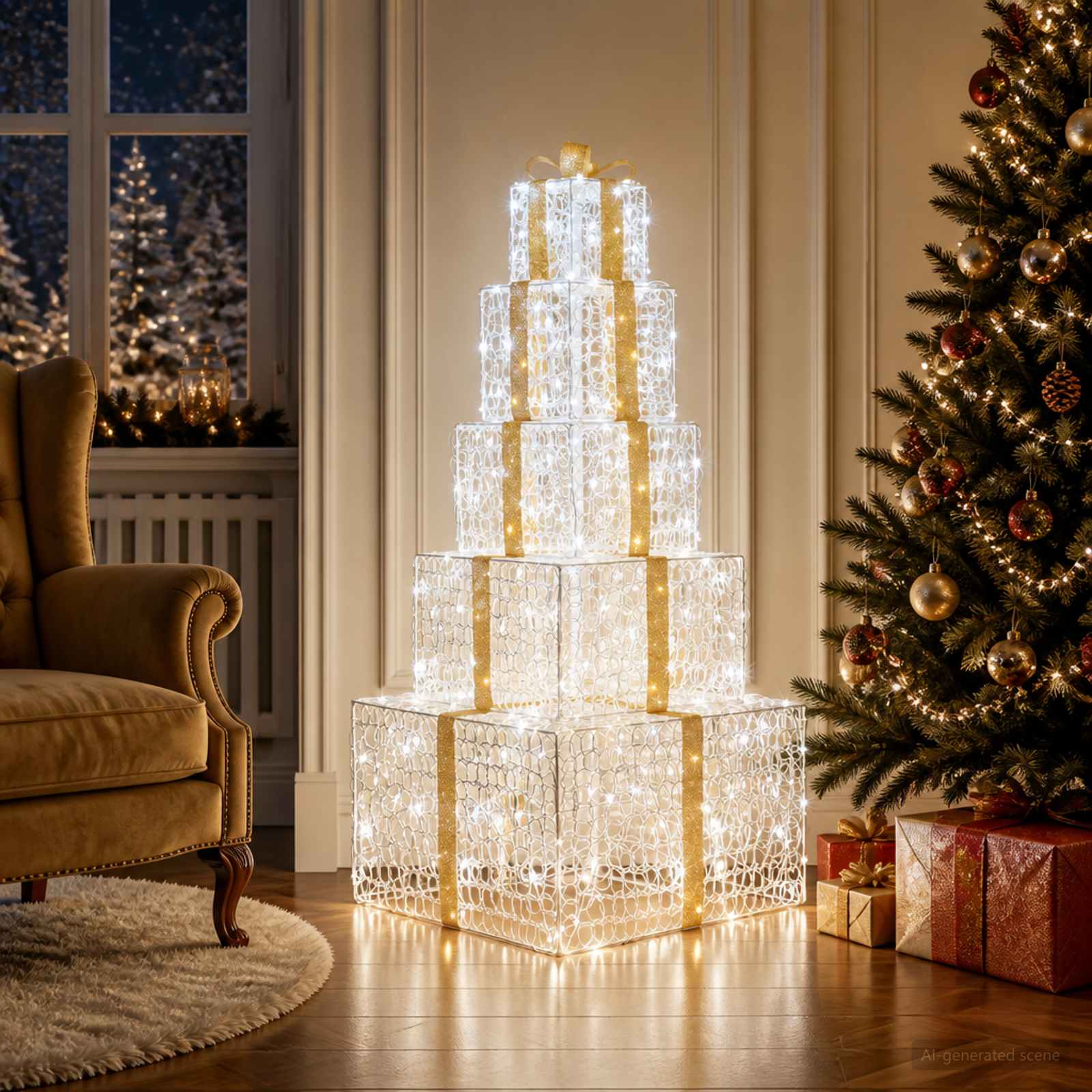 Pacchi regalo di Natale impilabili con LED 250 LED