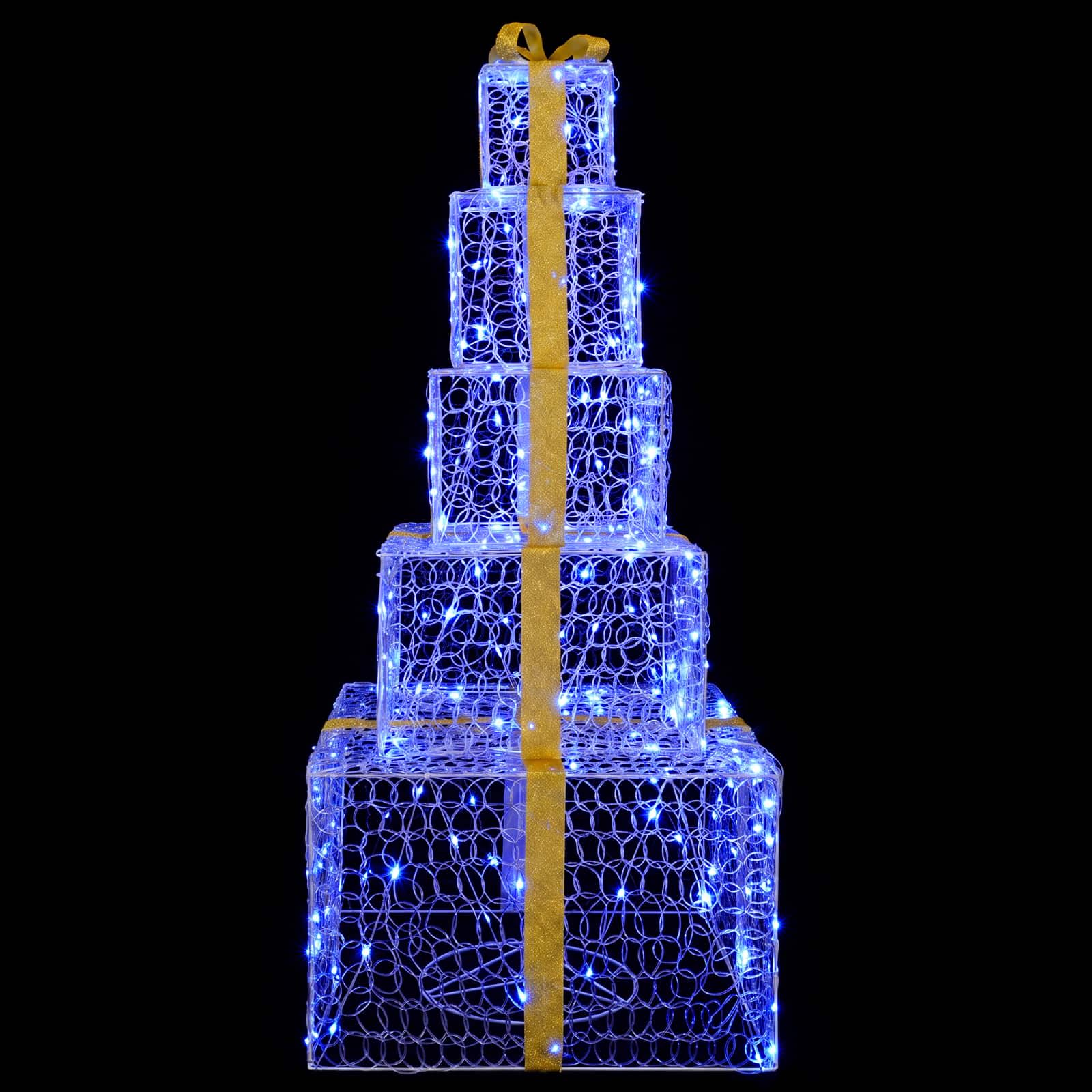 Pacchi regalo di Natale impilabili con LED 250 LED Blu