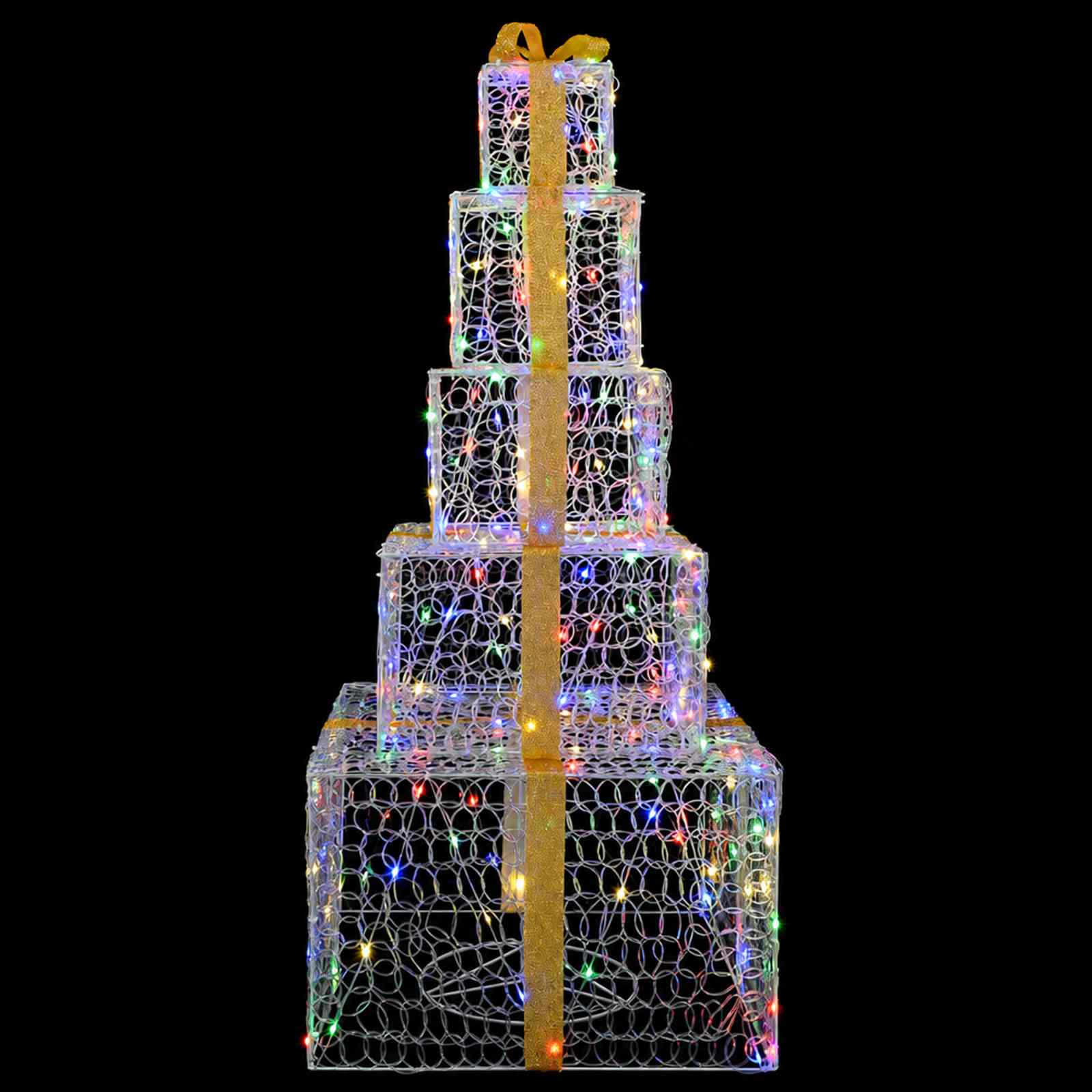 Pacchi regalo di Natale impilabili con LED 250 LED Multicolore