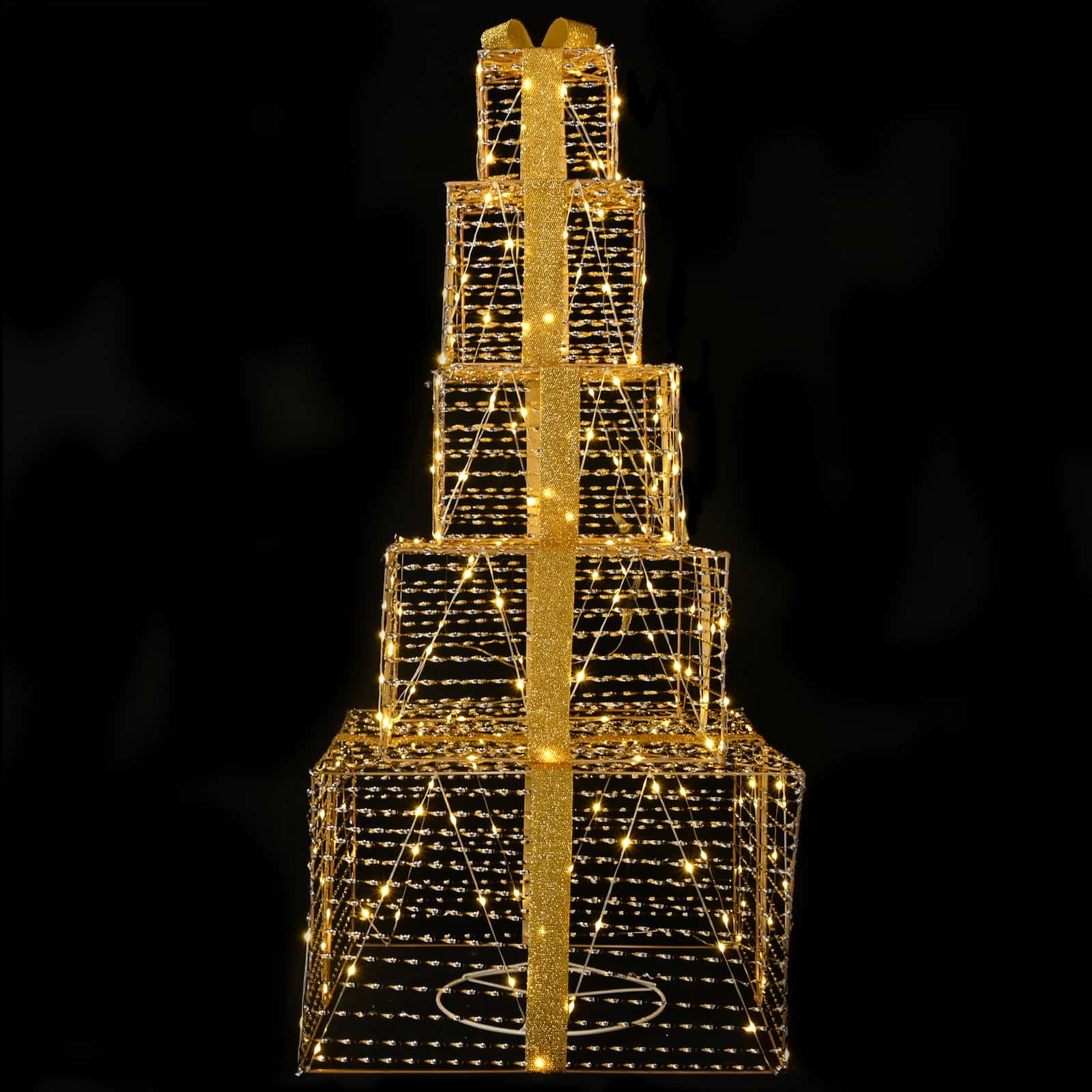 Pacchi regalo di Natale impilabili con LED 250 LED Bianco caldo