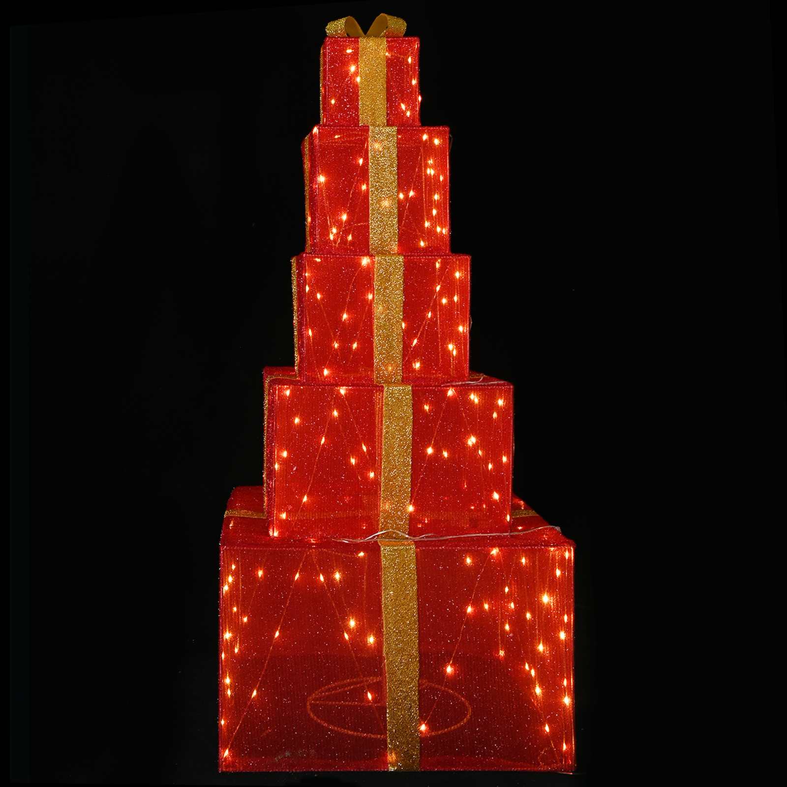 Pacchi regalo di Natale impilabili con LED 250 LED Bianco caldo