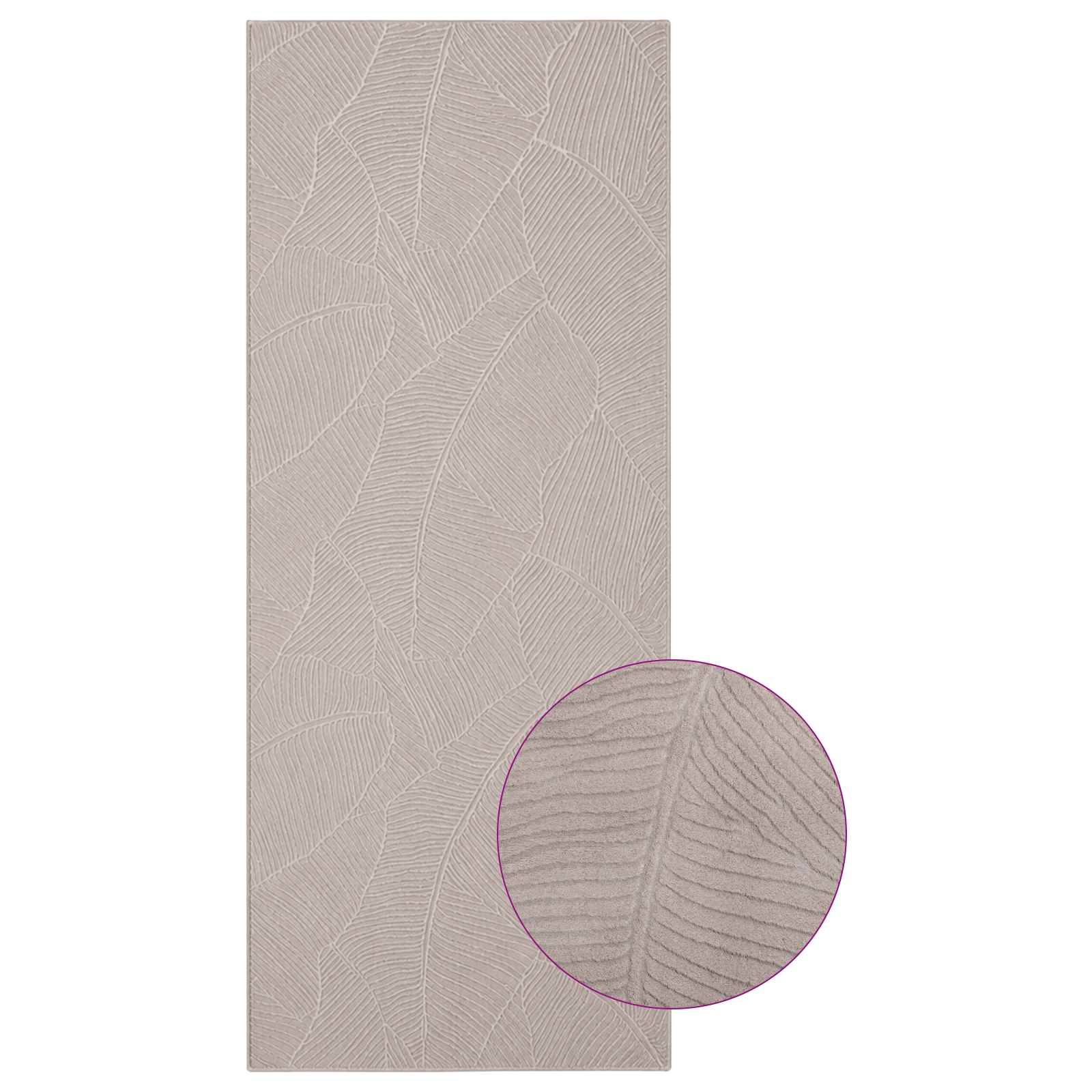 Tappeto IZA Beige 80 x 200 cm 100% Poliestere Pelo basso