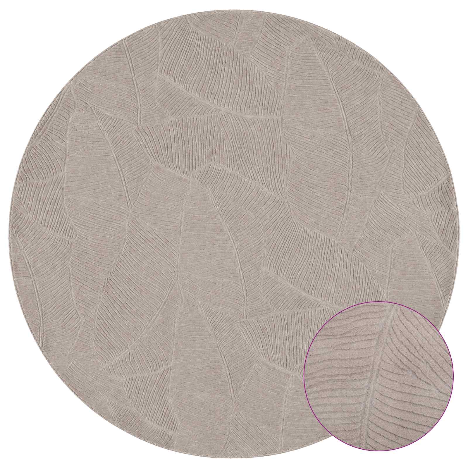 Tappeto IZA Beige Ø 160 cm 100% Poliestere Pelo basso