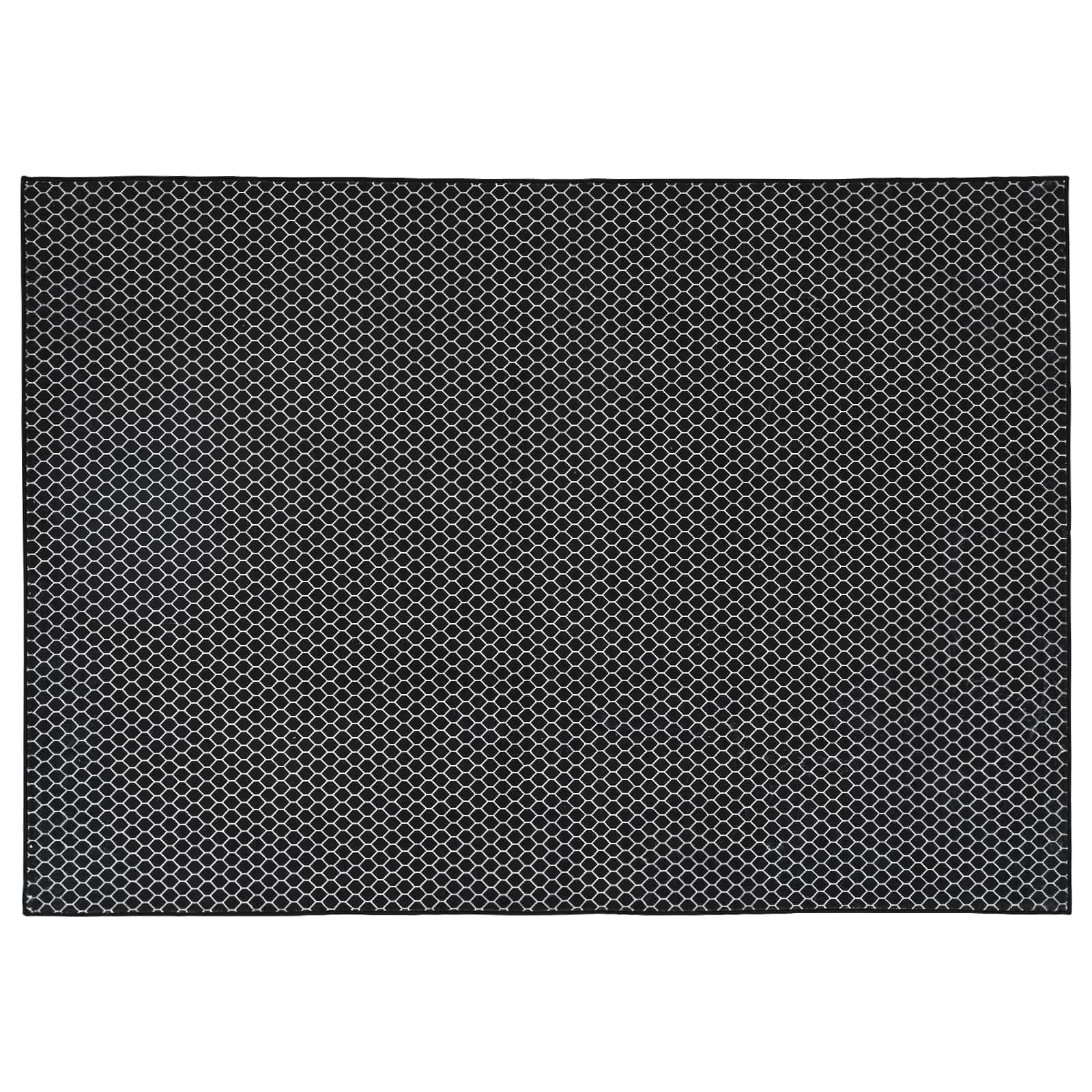 Tappeto ORIZ Motivo a rete nero 240 x 340 cm 100% Poliestere