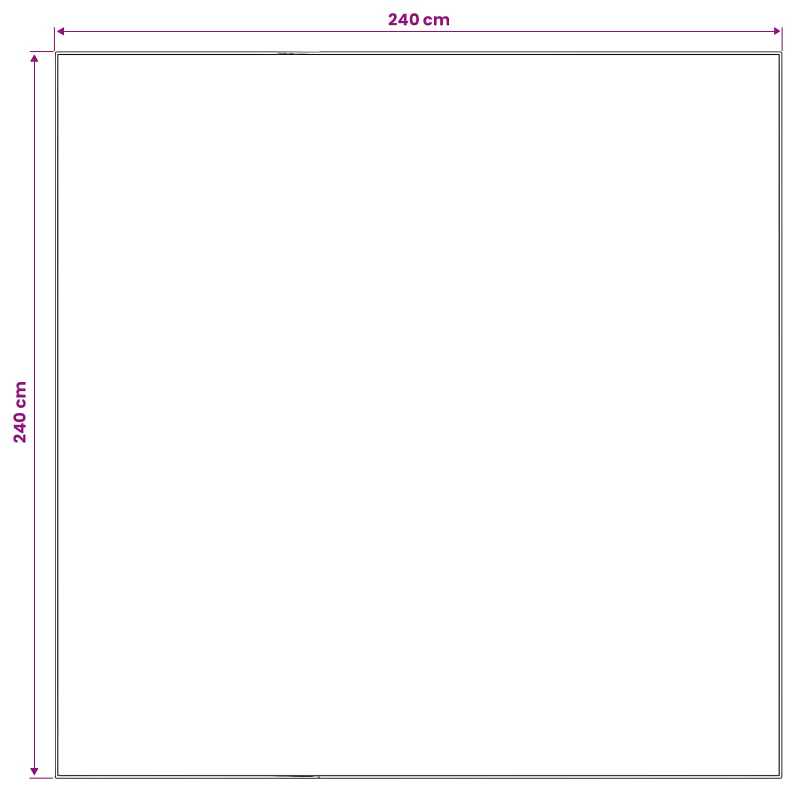 Tappeto ORIZ Motivo a diamante nero 240 x 240 cm