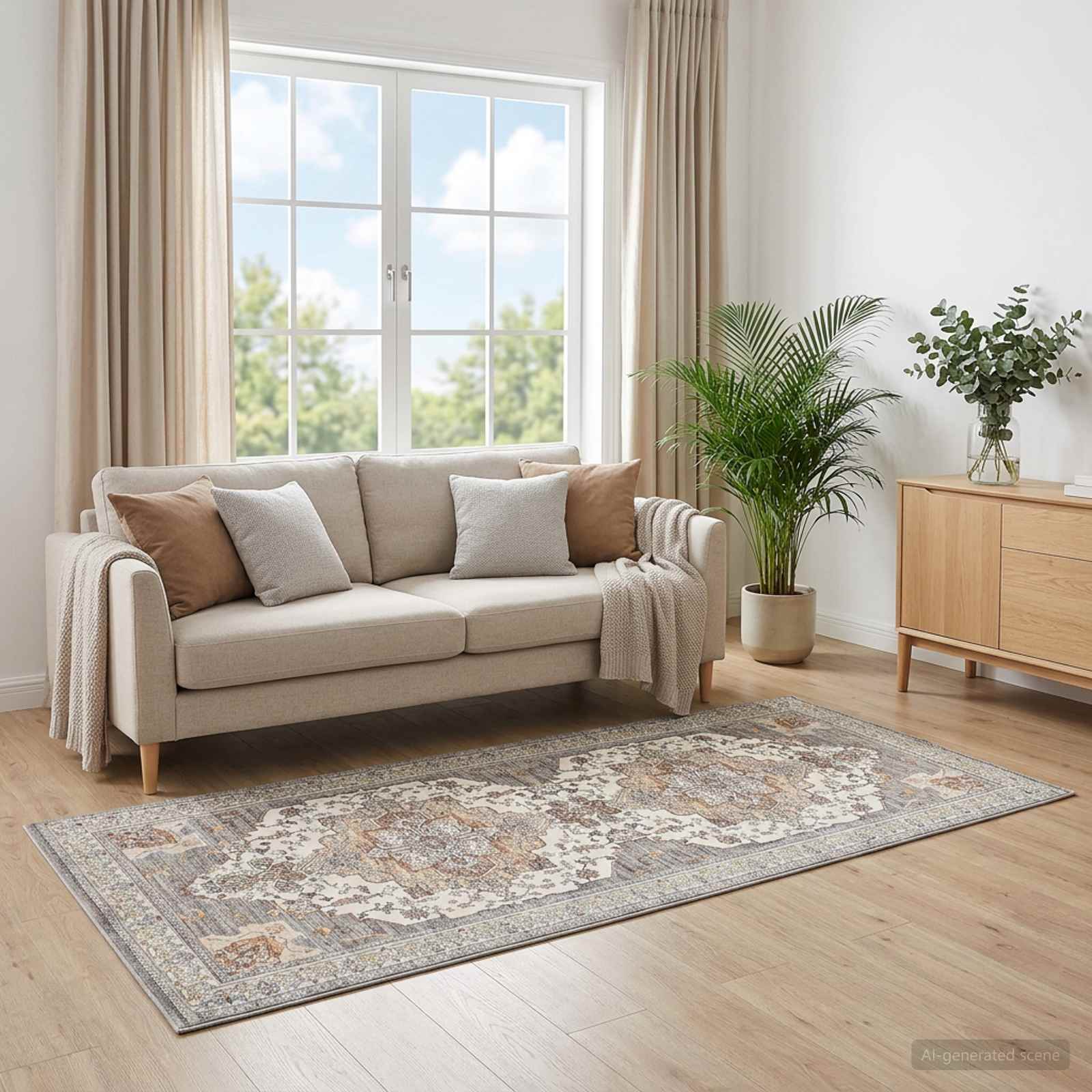 Tappeto ORIZ Marrone 80 x 200 cm 100% Poliestere