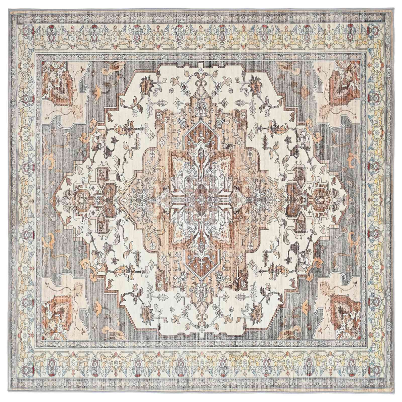 Tappeto ORIZ Marrone 160 x 160 cm 100% Poliestere