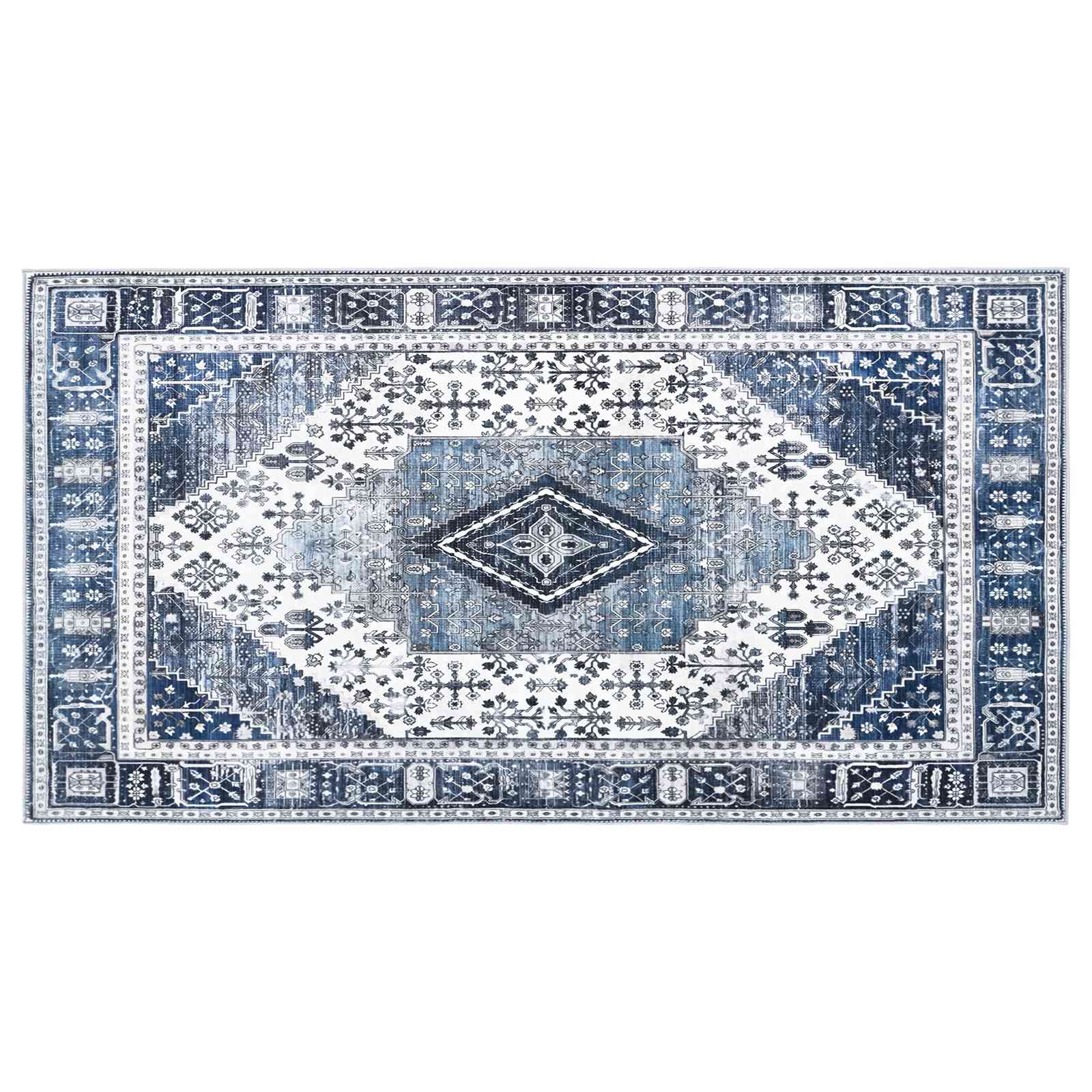Tappeto ORIZ Blu Scuro 80 x 150 cm 100% Poliestere