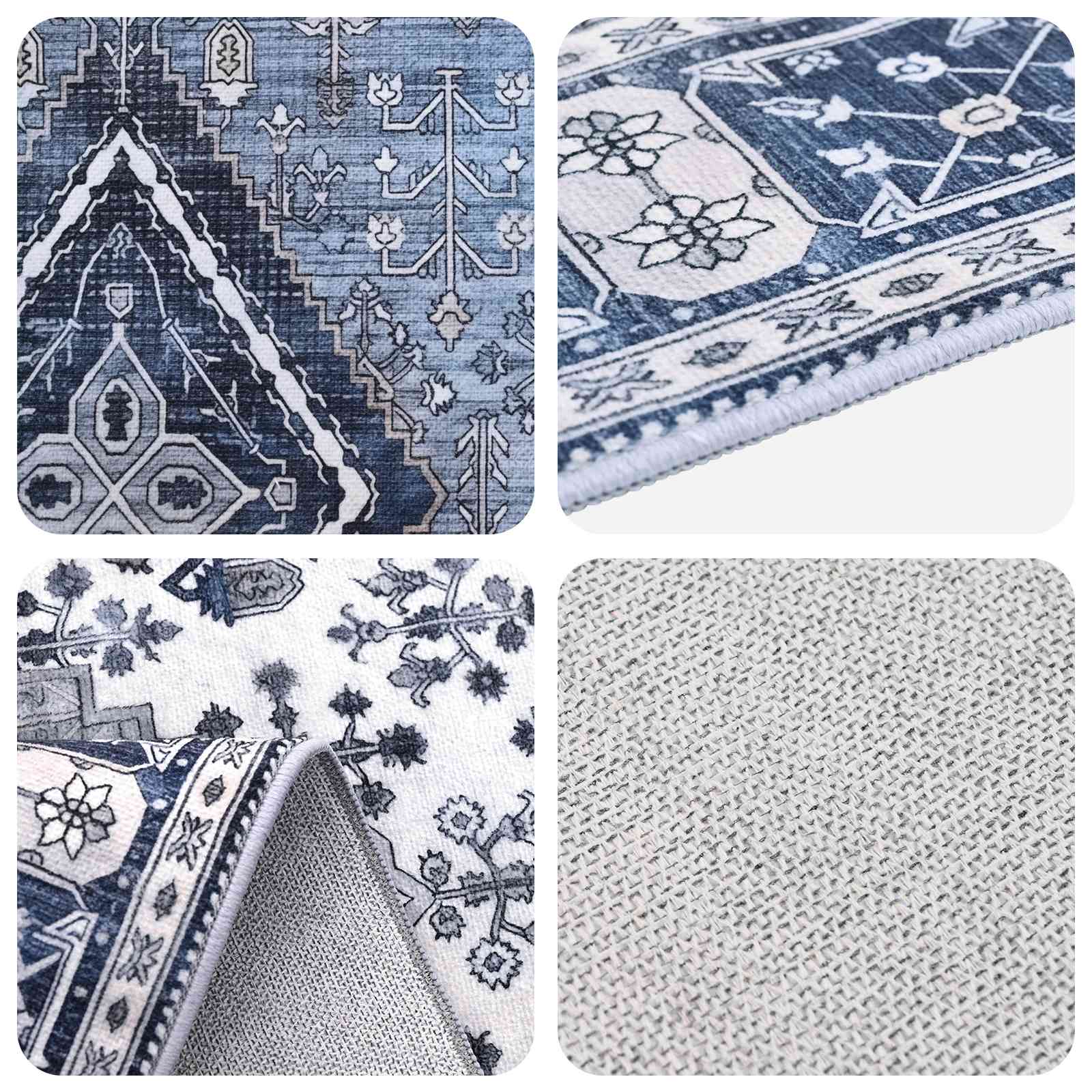 Tappeto ORIZ Blu Scuro 120 x 170 cm 100% Poliestere