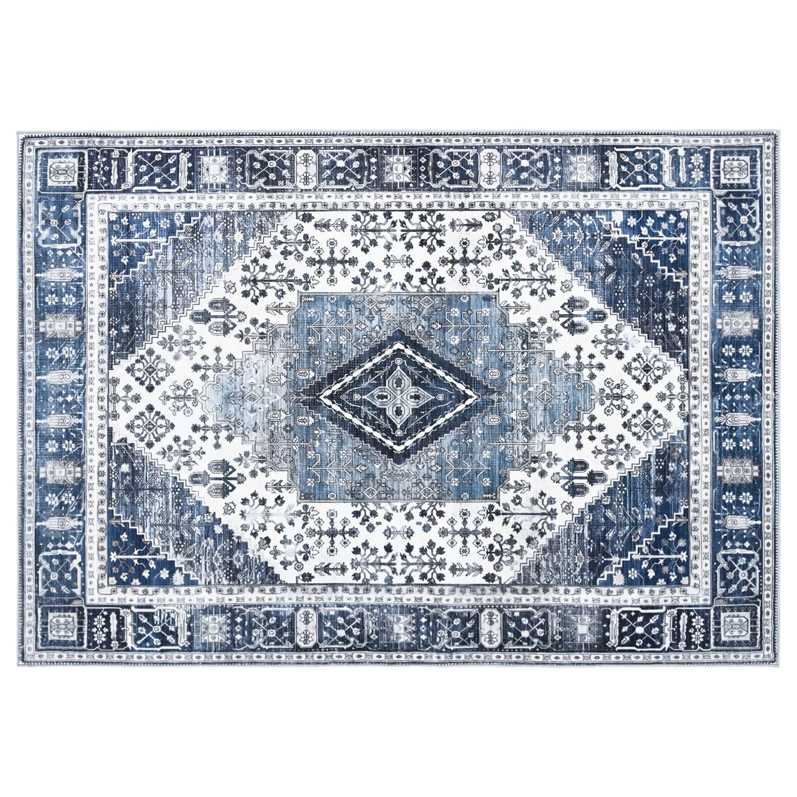 Tappeto ORIZ Blu Scuro 240 x 340 cm 100% Poliestere