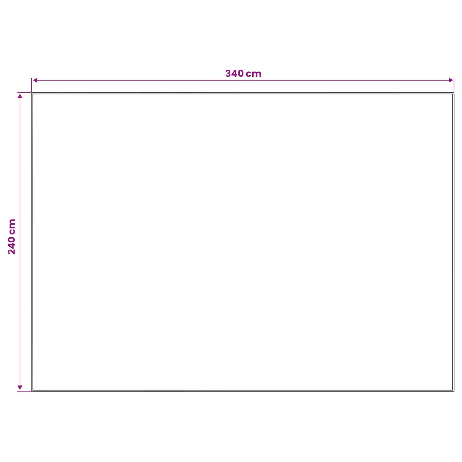 Tappeto ORIZ Blu Scuro 240 x 340 cm 100% Poliestere