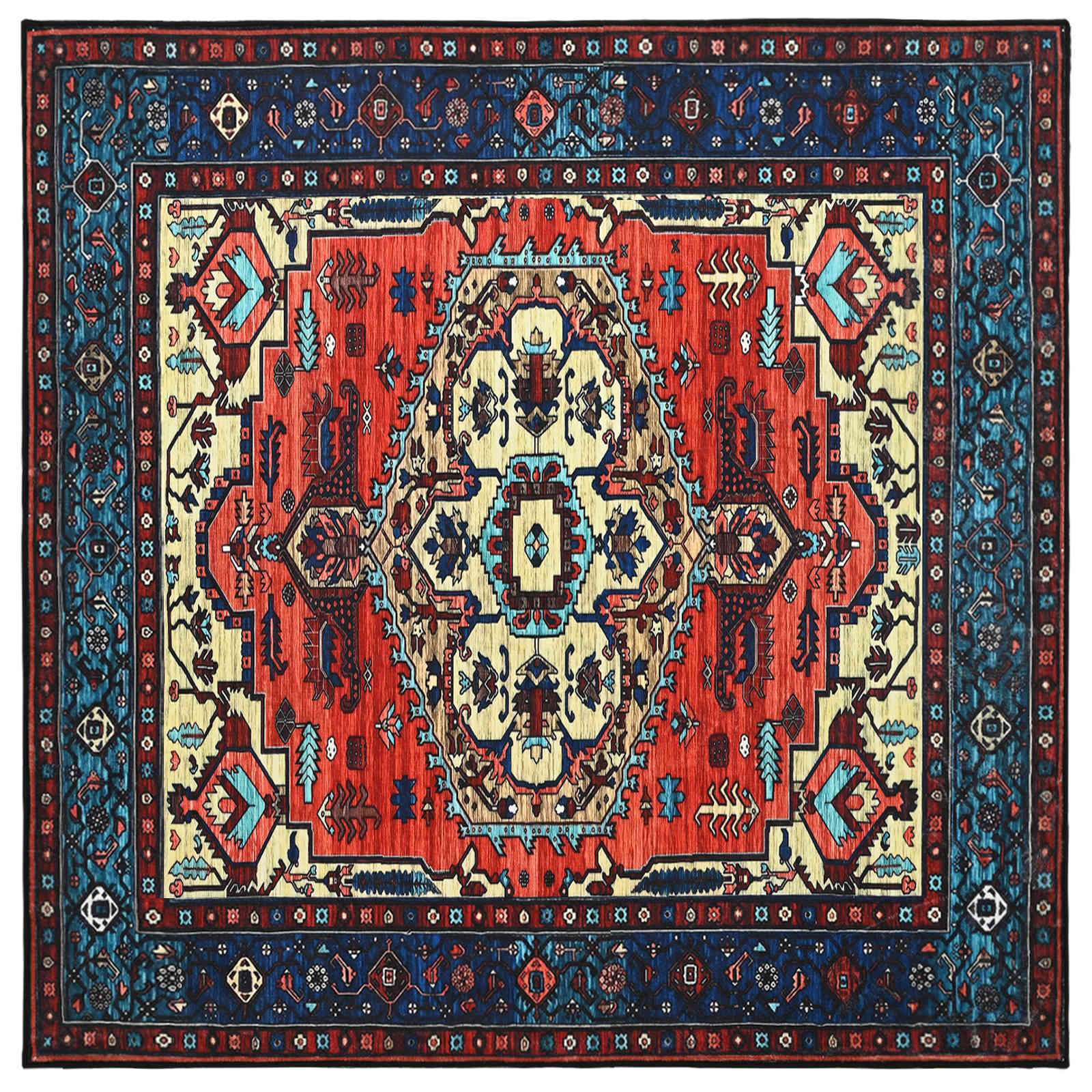 Tappeto ORIZ Rosso 200 x 200 cm 100% Poliestere