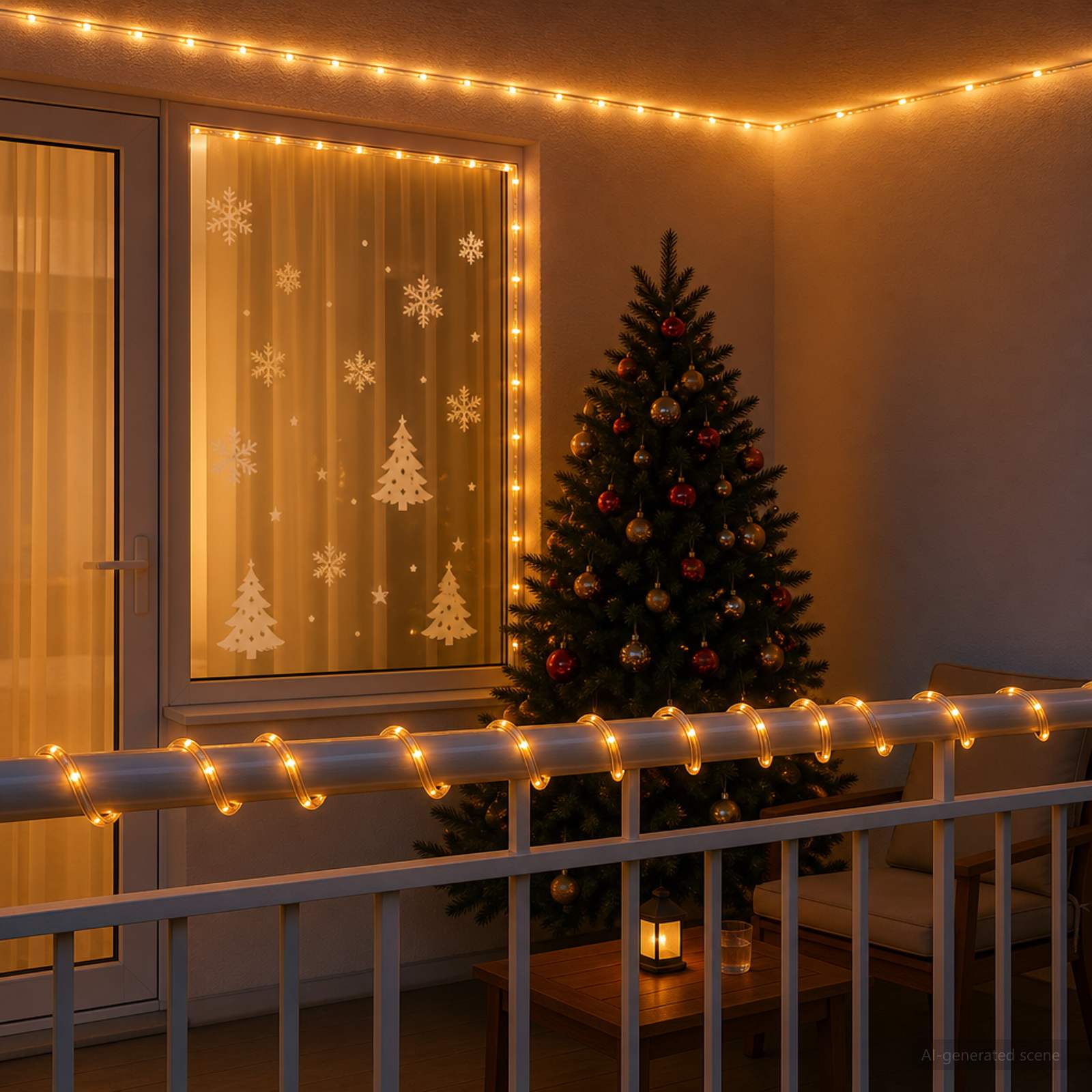 Tubo luminoso LED di Natale 120 LED Giallo 5 m