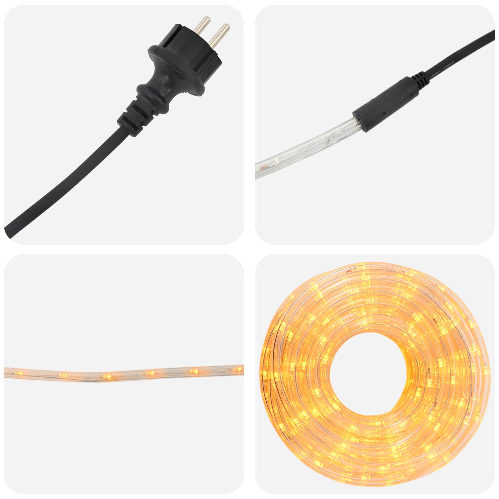 Tubo luminoso LED di Natale 2400 LED Giallo 100 m
