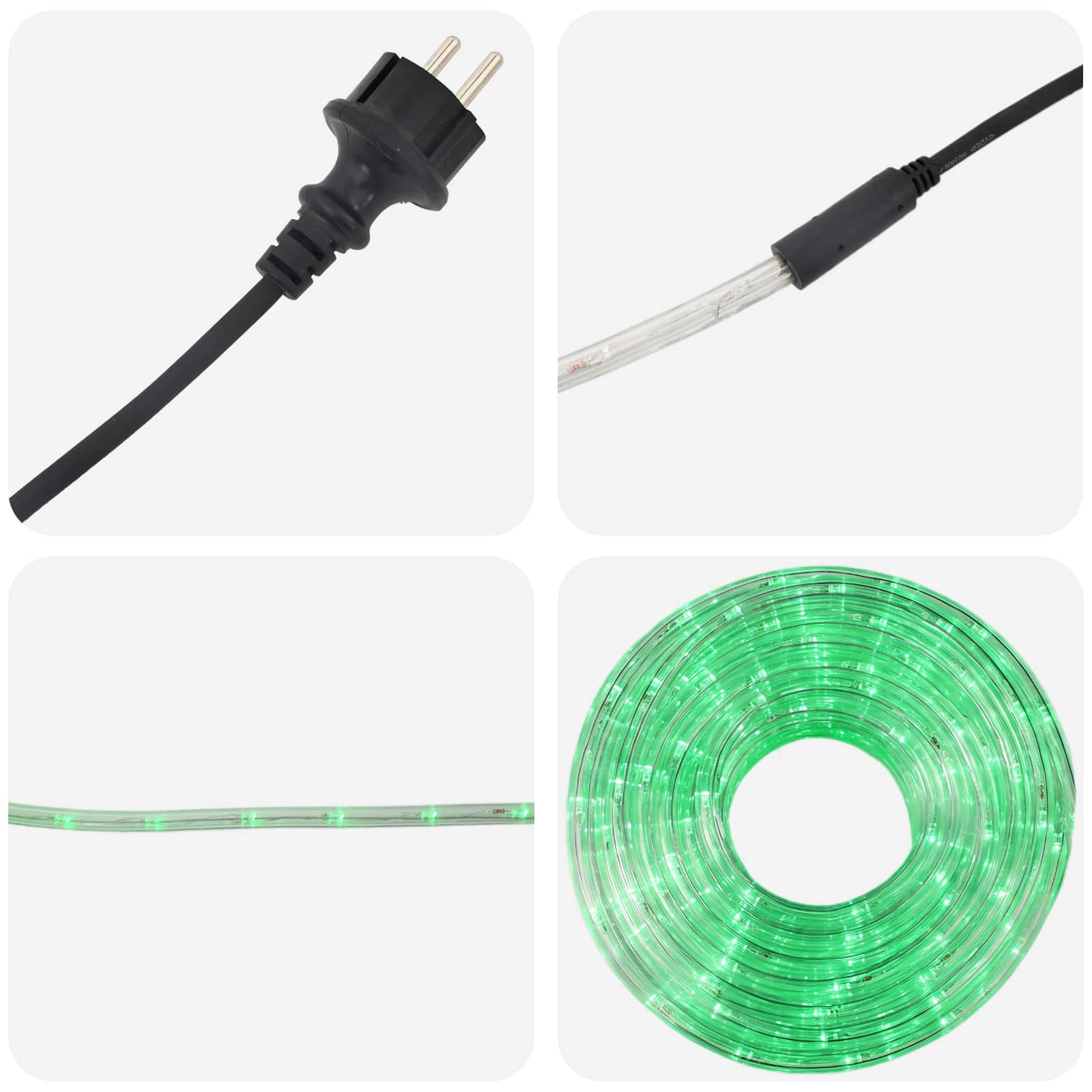 Tubo luminoso LED di Natale 480 LED Verde 20 m