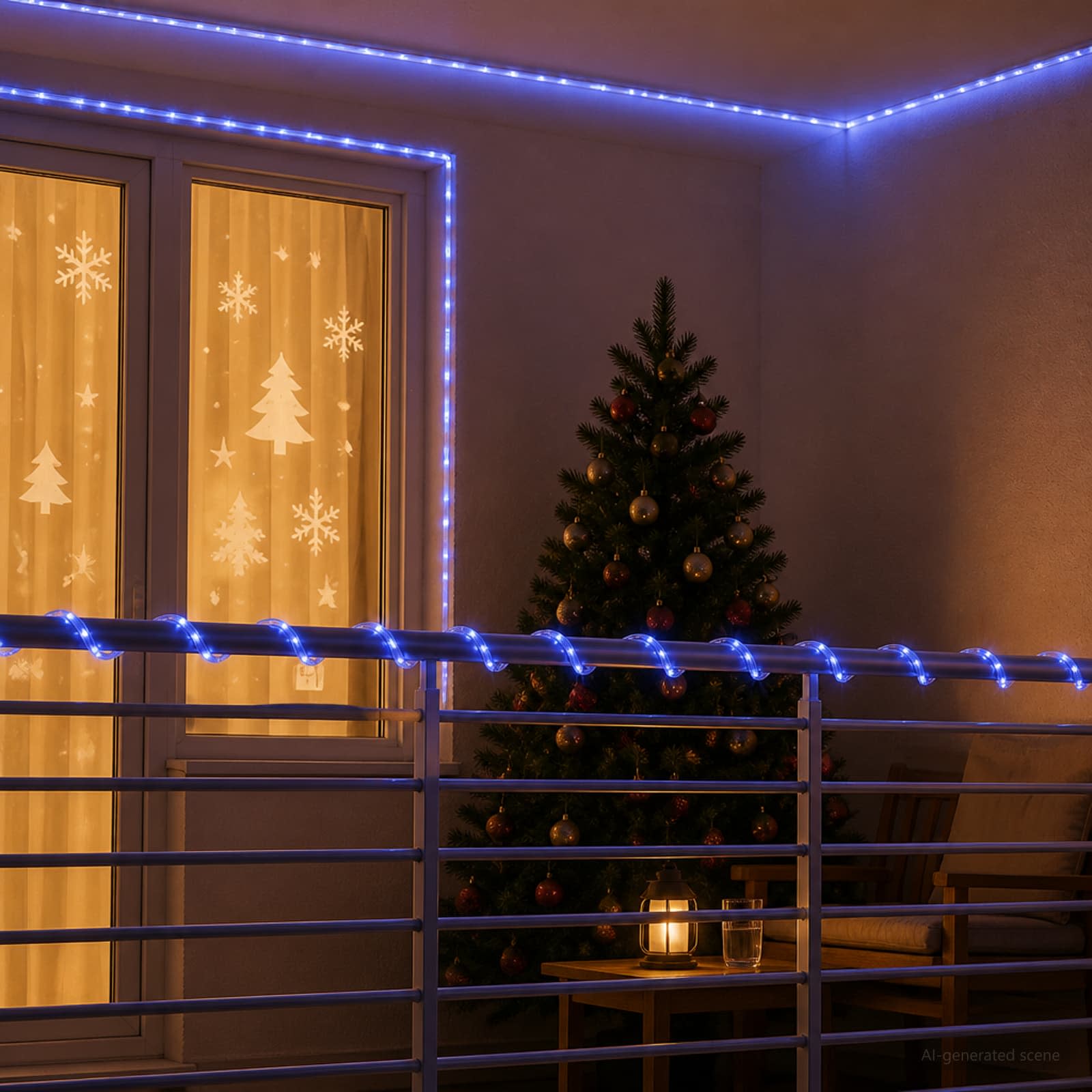 Tubo luminoso LED di Natale 120 LED Blu 5 m