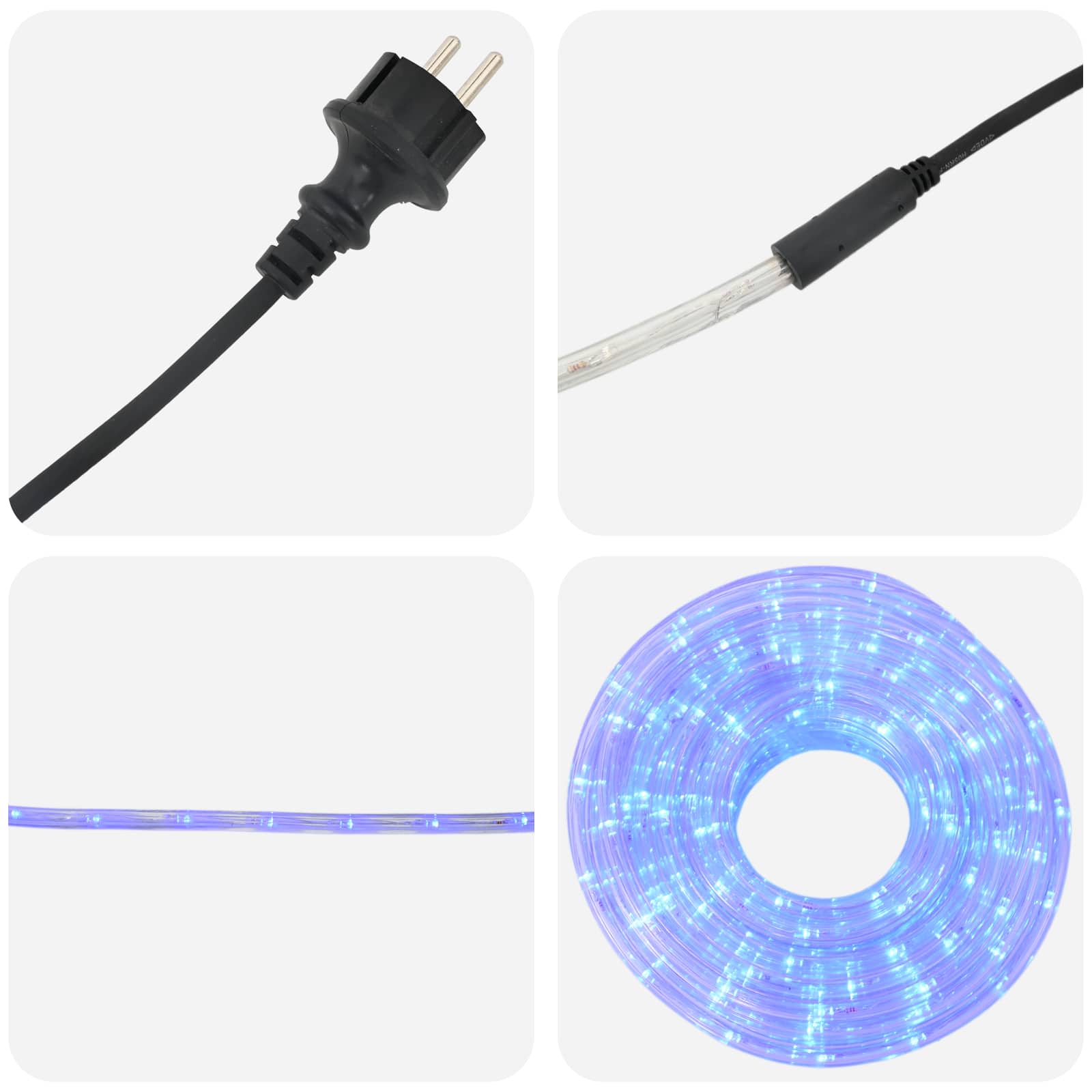 Tubo luminoso LED di Natale 1200 LED Blu 50 m