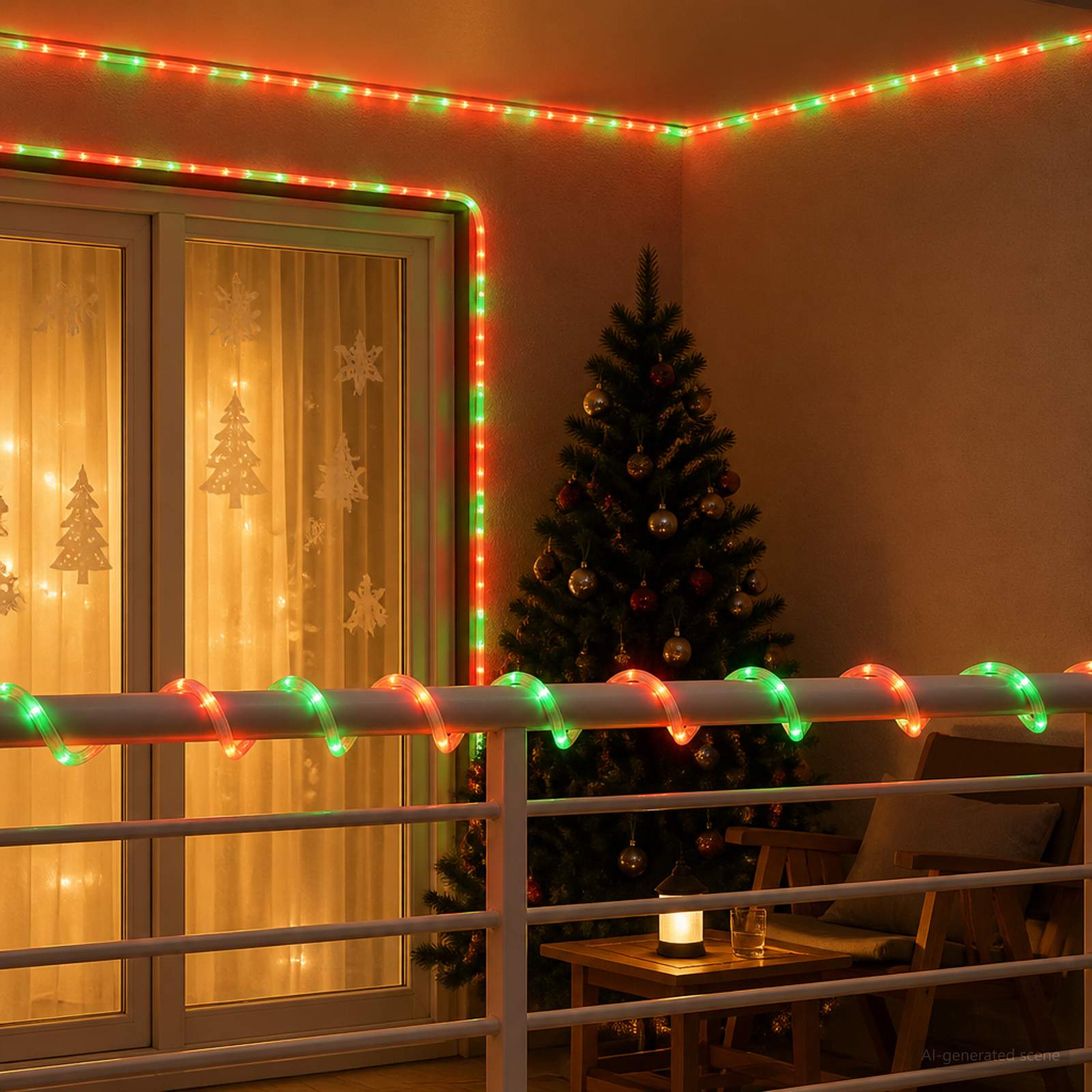 Tubo luminoso LED di Natale 120 LED Rosso 5 m