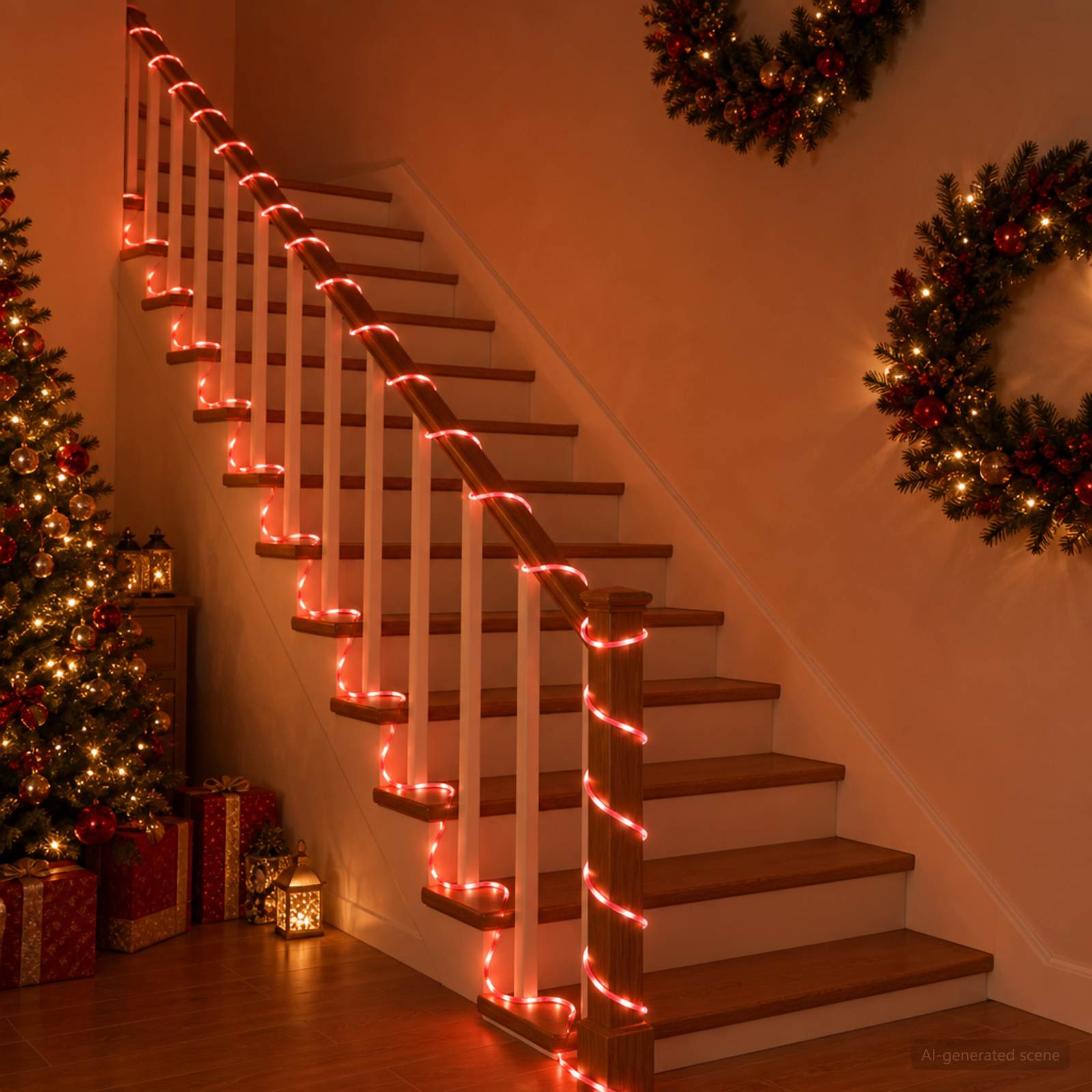 Tubo luminoso LED di Natale 1200 LED Rosso 50 m